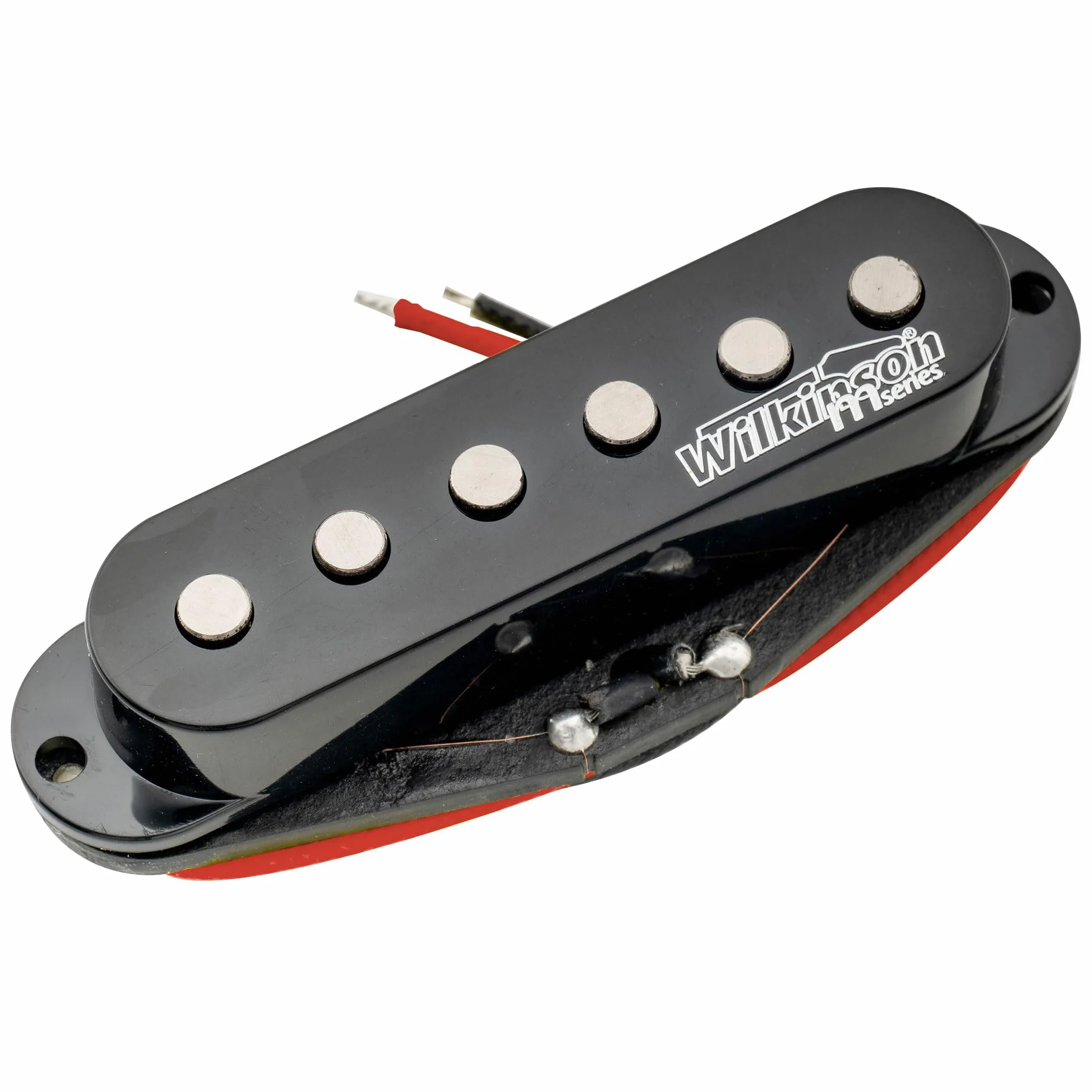 Wilkinson Seria M High Output Alnico 5 Przetwornik Single Coil Strat Middle do Gitary Elektrycznej Stratocaster, Czarny