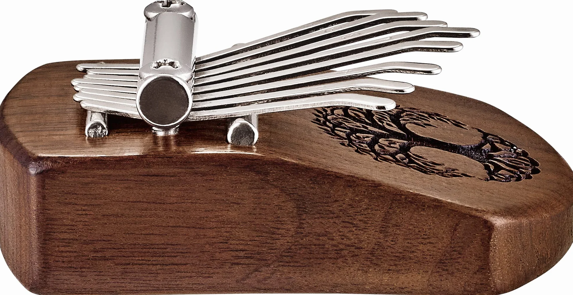 Kalimba Sonic Energy Lite Drewno 8 Dźwięków Tonacja C-dur Czarny Orzech Włoski Drzeworyt Tree of Life