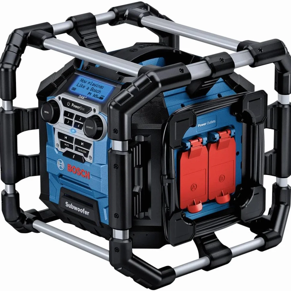 Bosch Professional system 18V: akumulatorowe radio budowlane GPB 18V-5 SC (40 W, 1 przewód AUX, 2 baterie 1.5V AA)