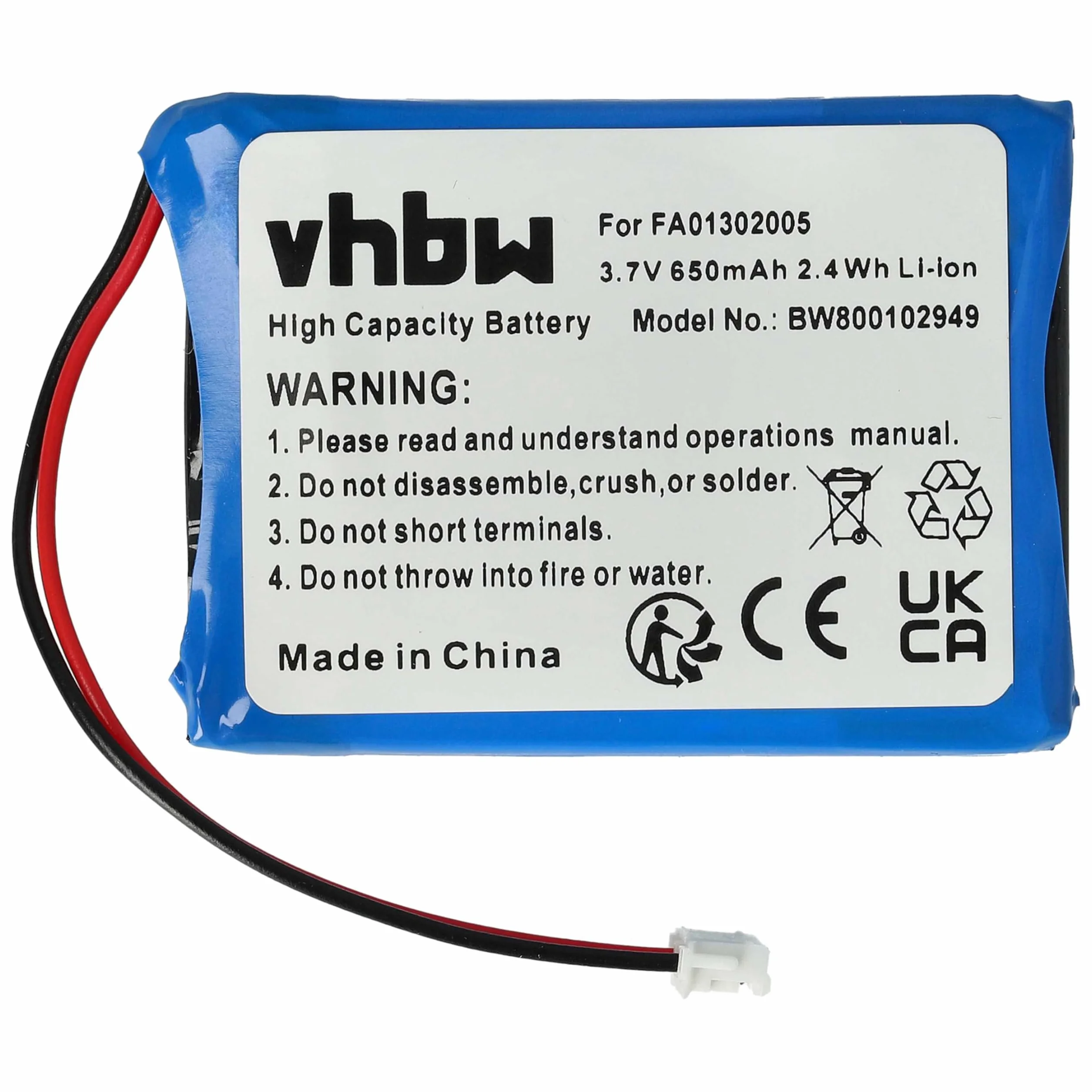 vhbw Bateria kompatybilna z telefonem stacjonarnym Swyx D210, D215, D843 (650 mAh, 3,7 V, litowo-jonowa)