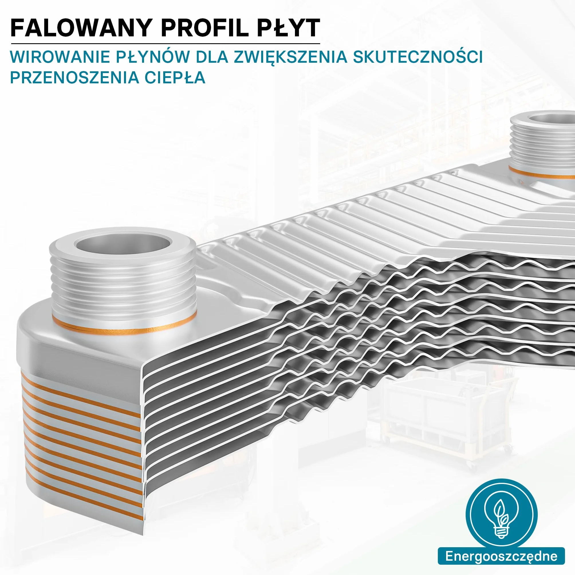 Wiltec Wymiennik płytowy 20 płyt, maks. 44 kW, maks. przepływ 4 m³/h, objętość 0,36 l, ze stali nierdzewnej do przekazywanie ciepła