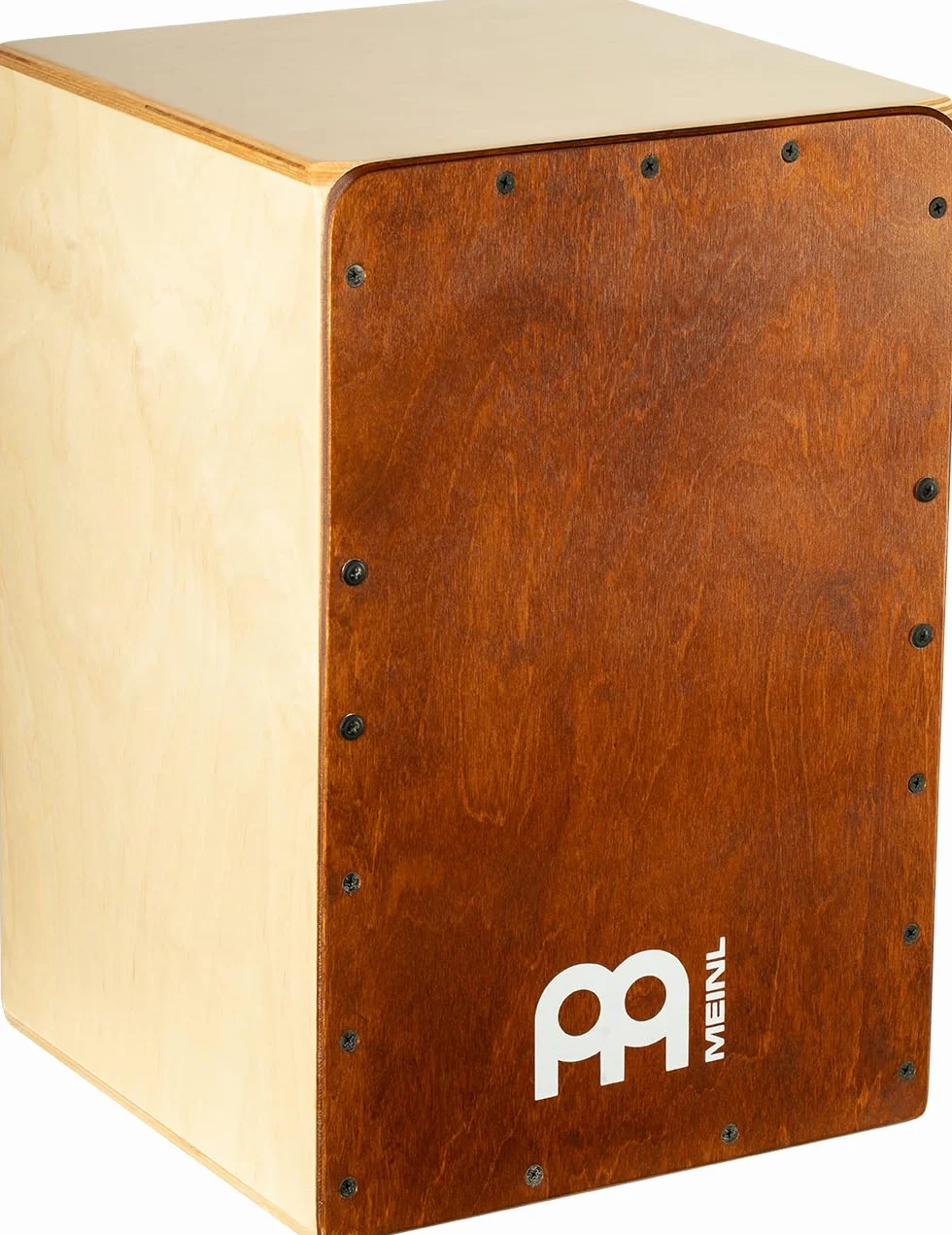 Meinl Percussion Snarecraft Cajon Instrument – Kompaktowy Cajon z Dwoma Sprężynami Werblowymi – Panel Przedni Almond Birch (SC80AB)