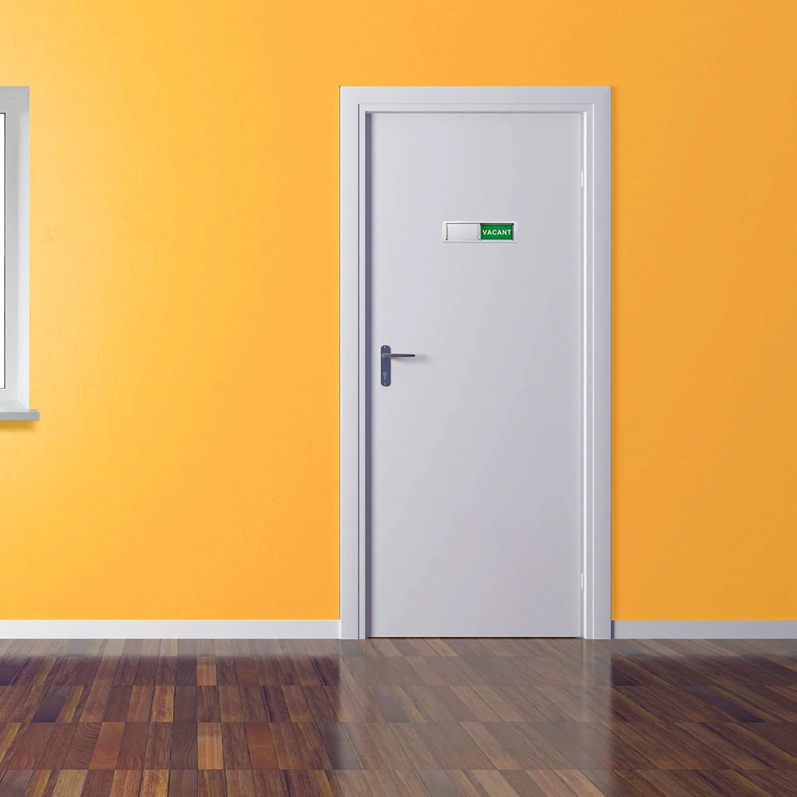 Vacant Occupied Privacy Sign, Vacant Occupied Door Sign for Home Office Restroom Conference Hotels Hospital, Slider Door Indicator Tells Whether Room Vacant or Occupied, 7'' x 2'' - Silver