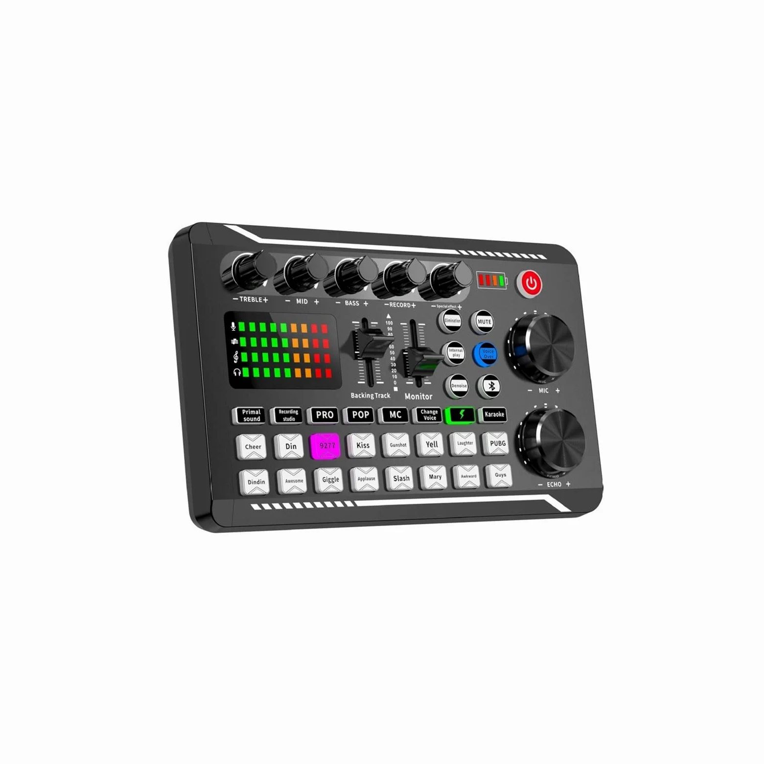 Mikser dźwięku, F998 Audio USB Zewnętrzna karta dźwiękowa mikrofon Personal Entertainment SEADST STREAM STREAM NA PC PC PONIG INFORMACJA Numer modelu komputerowego Łatwy w użyciu i sterowaniu (Color