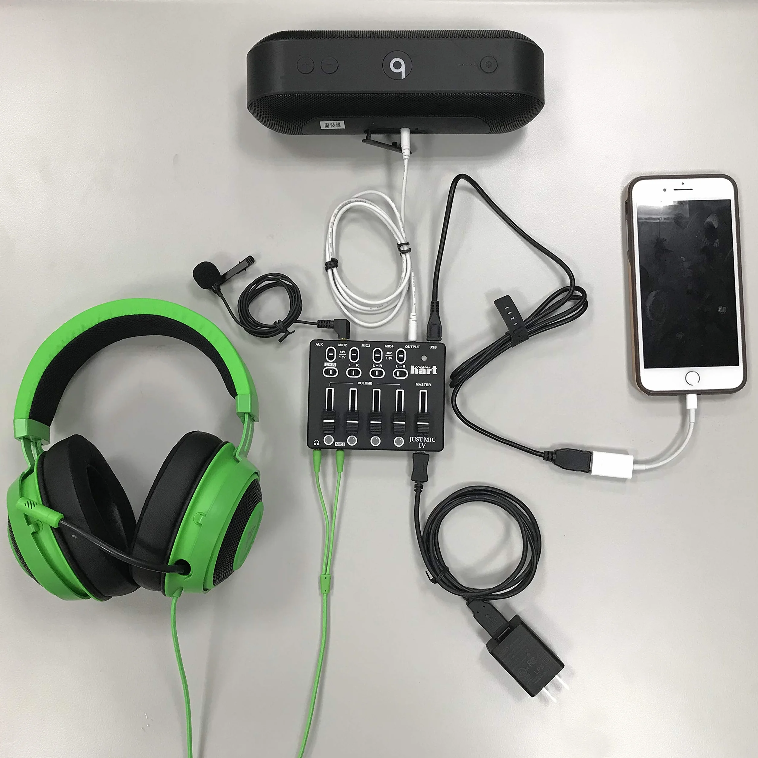 Maker hart Just Mic 4 mini mikser mikrofonowy 4 kanały/przenośne zasilanie fantomowe/interfejs audio