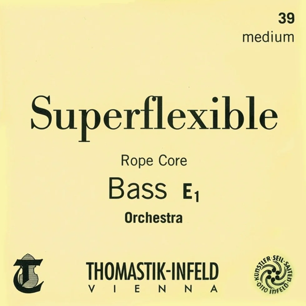 Thomastik Einzelsaite für Kontrabass 3/4 Superflexible - G-Saite Stahlseilkern, Chrom umsponnen, Orchesterstimmung, mittel