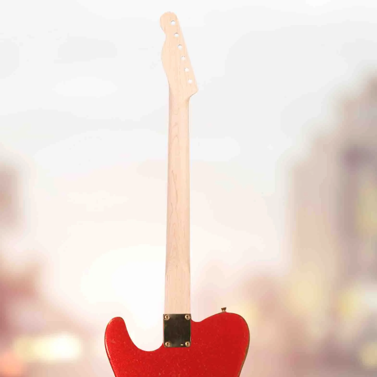 Gryf Gitary, 22 Progi Klon Drewniany Gryf Gitary Elektrycznej z Czarnymi Kropkami do Gitar w Stylu TL (Brak tylnej linii środkowej)