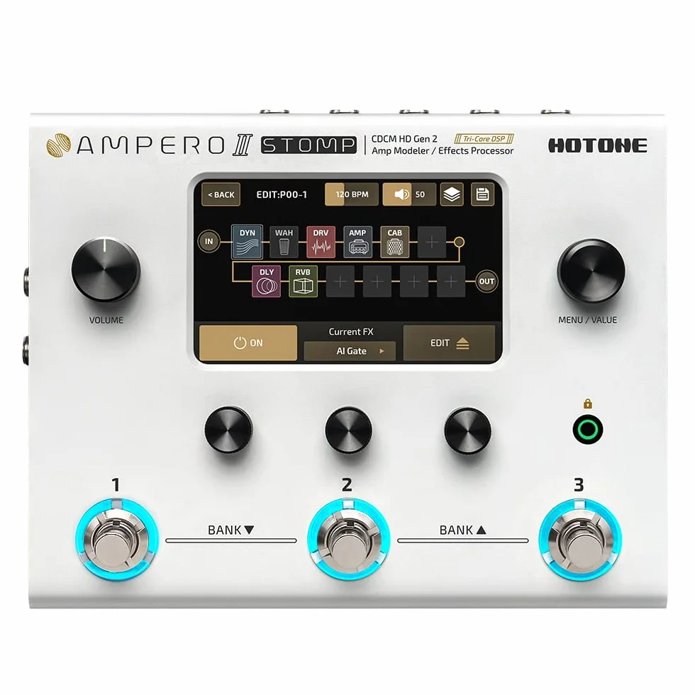 HOTONE Gitara Procesor Multi Efekty Gitara Bass Amp Modelowanie Szafki IR Symulacja Stomp MP-300
