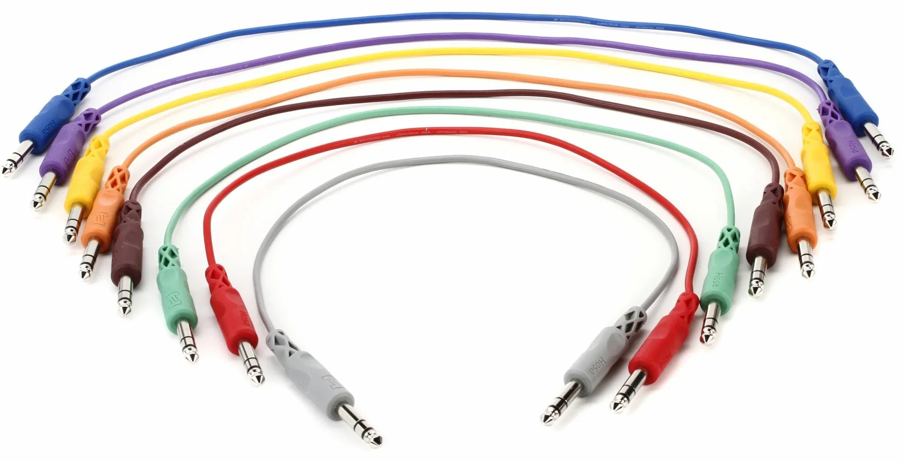 Hosa CSS845 kabel krosowy (6,3 mm TRS obustronnie 1,5 m) (8 sztuk)