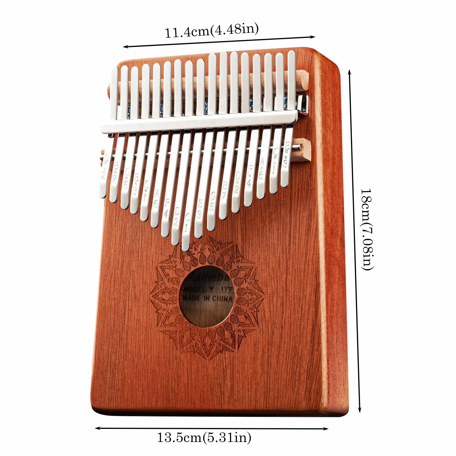 Kalimba pianino na kciuk, 17 kluczy: profesjonalny instrument kalimba z pakietem do nauki, instrumentem do nauki i instrumentem muzycznym, dla dzieci, dorosłych i miłośników muzyki