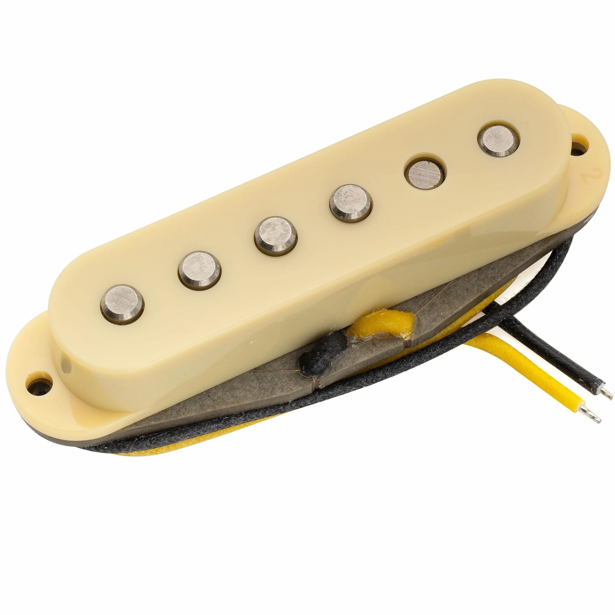 Musiclily Pro ST-FAT50S Staggered Alnico 5 Przetwornik Single Coil Middle do Gitary Elektrycznej typu Strat, Kremowy