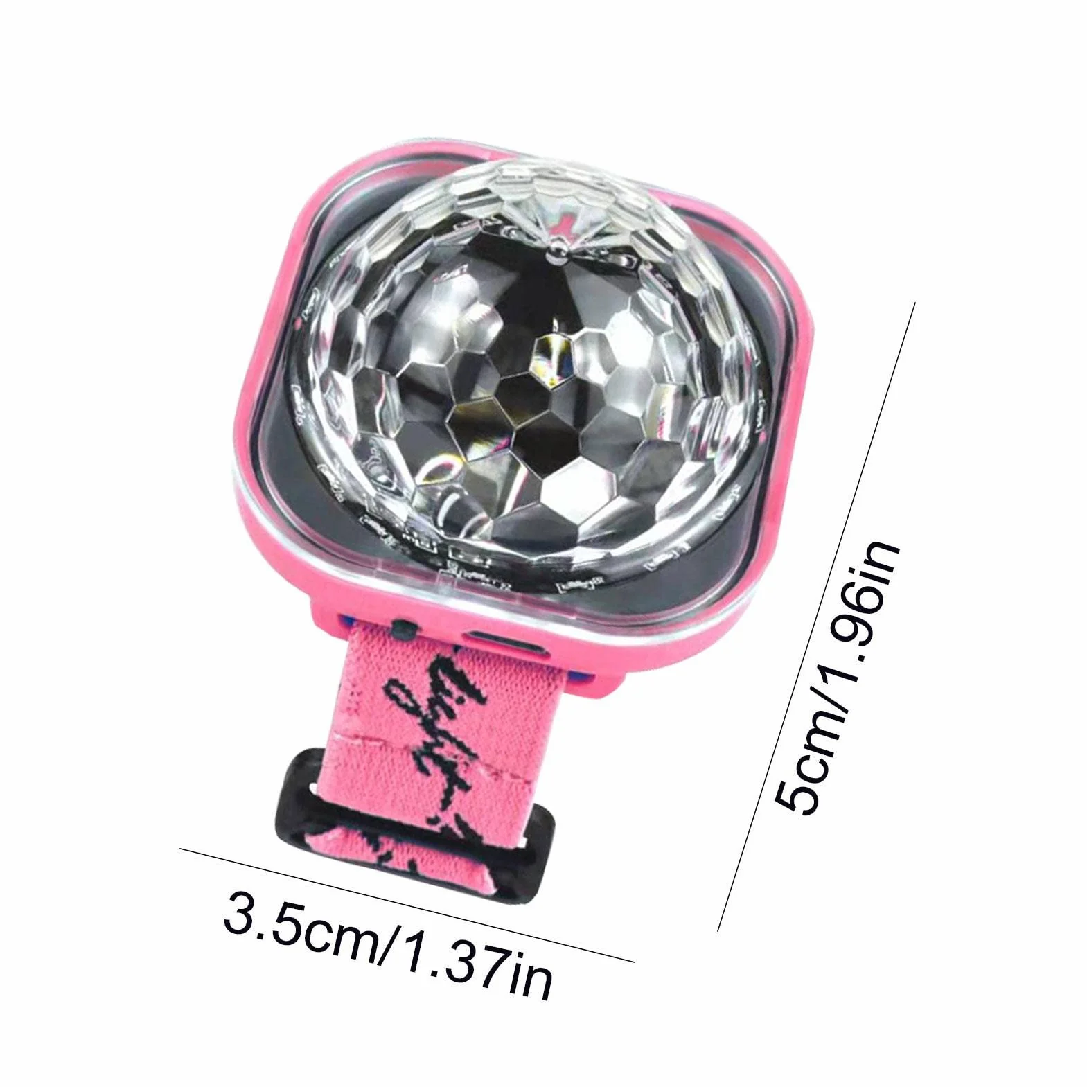 ?wiat? dyskotekowe | Zegarek LED Light z aktywacj? d?wi?kiem - Przeno?na kula lustrzana USB Disco Light Up Bransoletka dla dzieci, dekoracji domu lub samochodu, adowalna