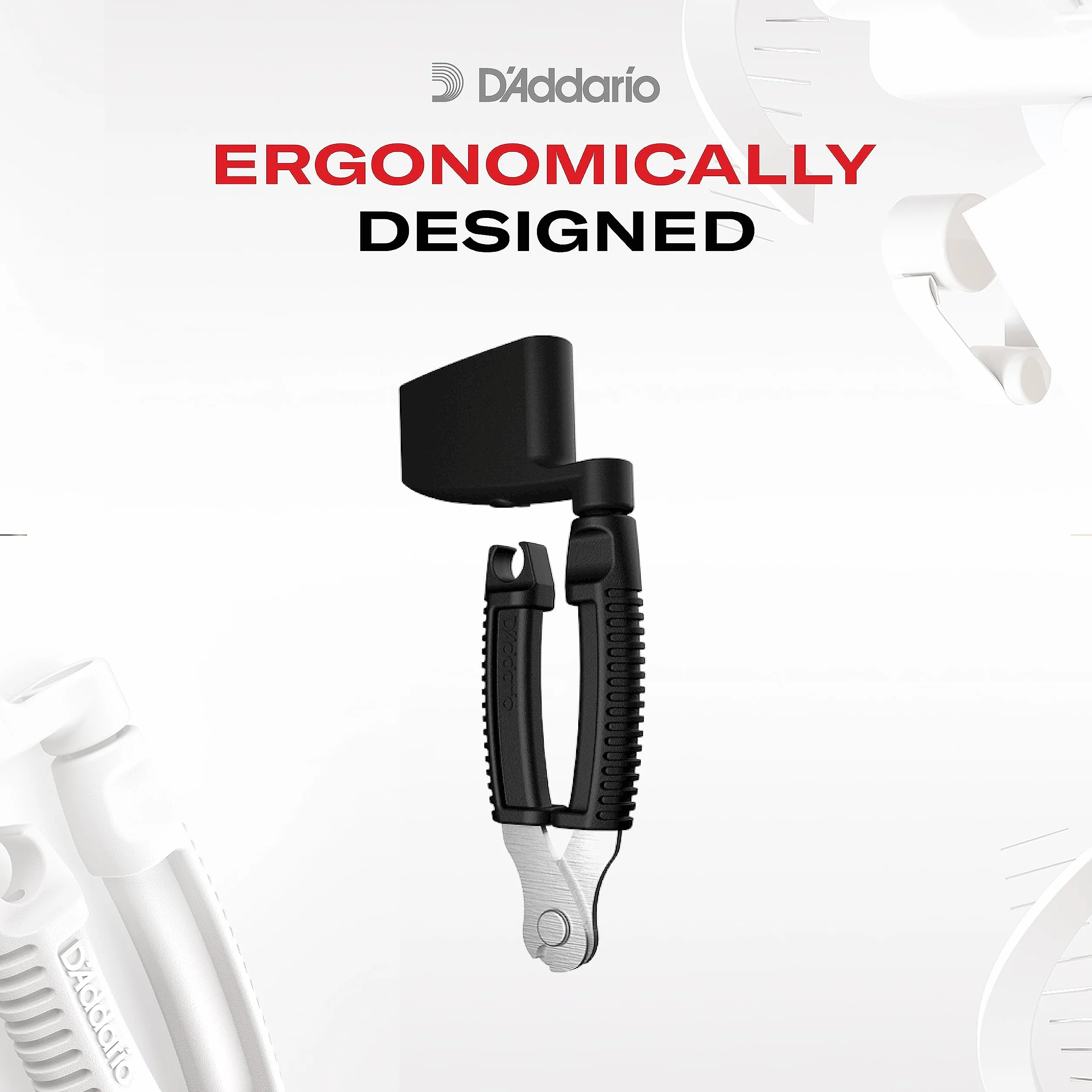D'Addario Accessories Bass Pro-Winder – nawijarka strun do gitary basowej, obcinacz strun basowych, ściągacz do mostków do gitary basowej – najlepsze ergonomiczne narzędzie basowe wszystko w jednym