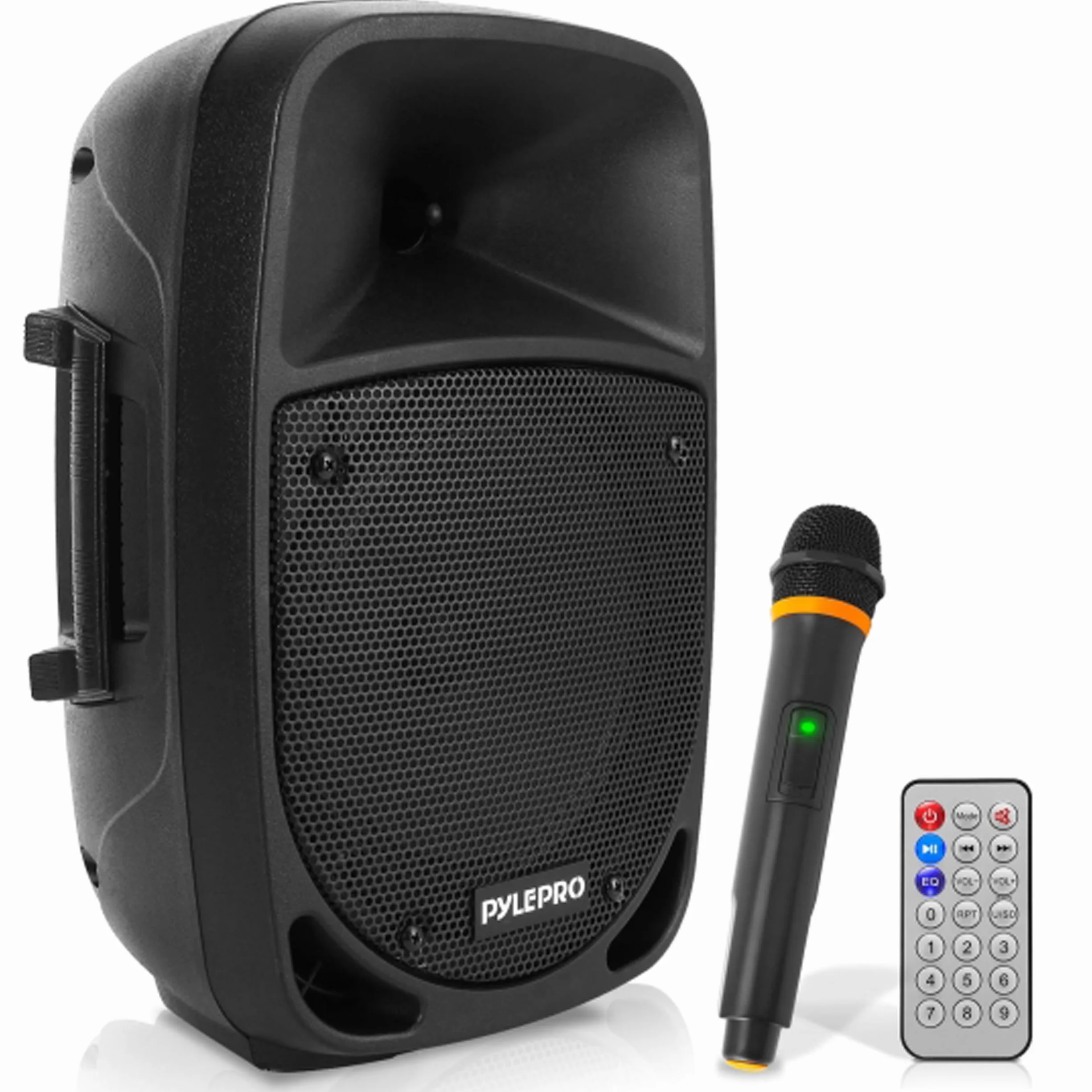 Pyle PSBT85A przenośny zestaw PA akumulator niskotonowy 8" (20 cm) USB MP3 Bluetooth 1 x mikrofon radiowy 800 W