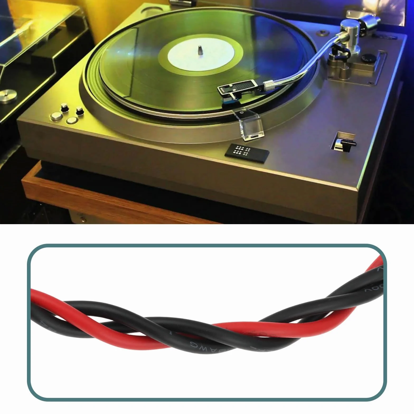 Audiofilskie systemy gramofonowe audio tri-braid 15AWG przewód uziemiający do odtwarzania winylu