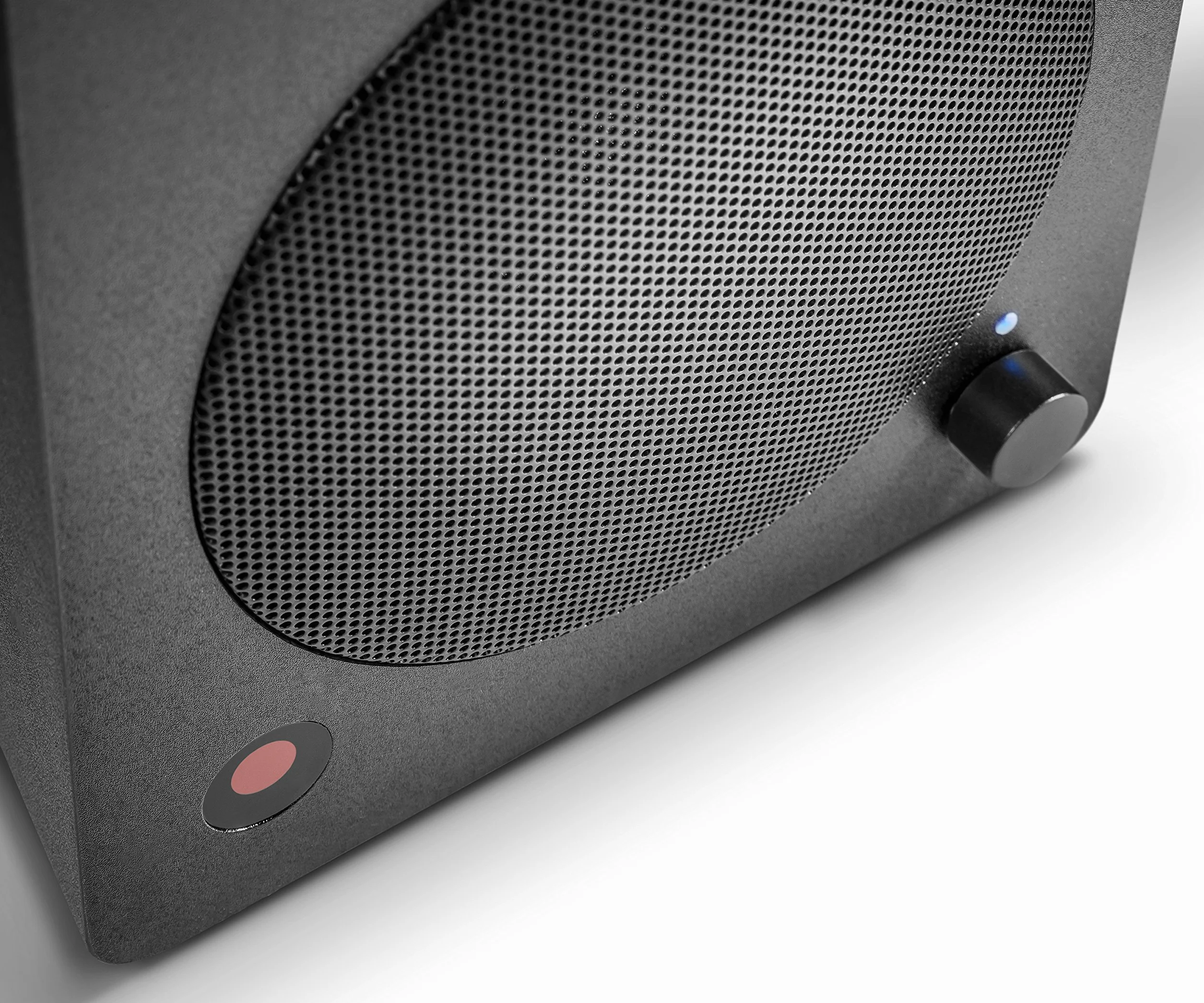 wavemaster Cube Mini Neo Black – system głośników regałowych (36 W) z transmisją strumieniową Bluetooth, przyłącze cyfrowe i pilot zdalnego sterowania na podczerwień, aktywne pudełko, wykorzystanie do telewizorów/tabletów/smartfonów, czarny (66370)