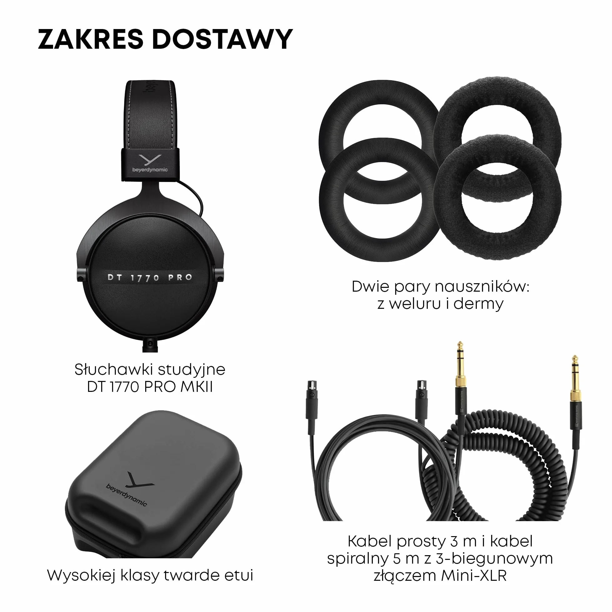 beyerdynamic DT 1770 PRO MKII Słuchawki studyjne Premium z technologią Tesla nadają się do profesjonalnego recordingu, monitoringu i editingu (zamknięte)