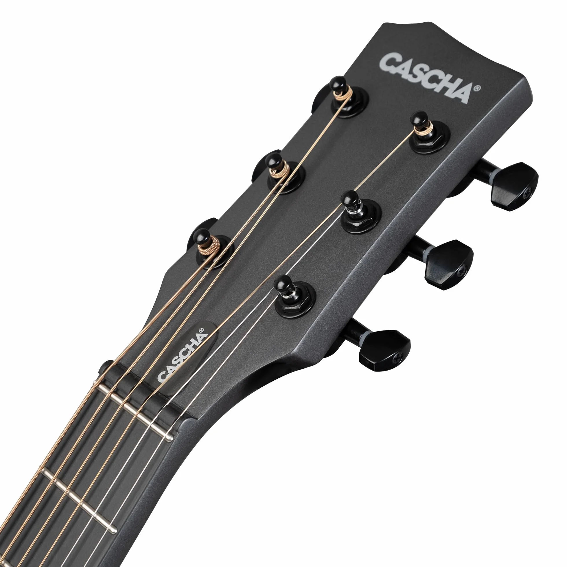 Cascha Gitara akustyczna z włókna węglowego, zestaw z torbą gigbag, paskiem, ściereczką, kostkami i strunami