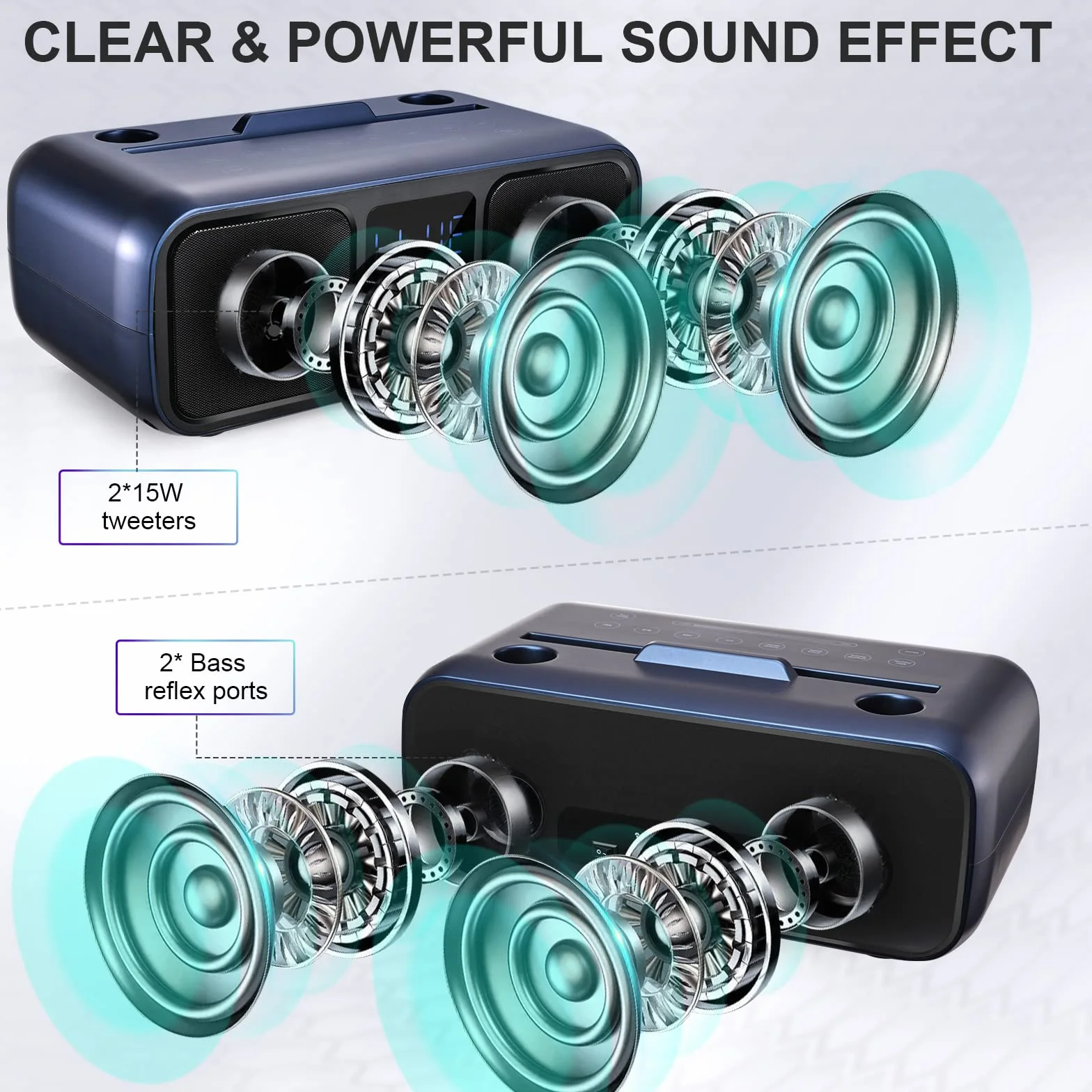 Máquina de Karaoke z Bluetooth, Equipo de Karaoke Portátil z 2 Mikrofonami Inalámbricos, systemem PA i Modo de Canción de Karaoke para Fiestas en Casa, Bodas, piknik, C