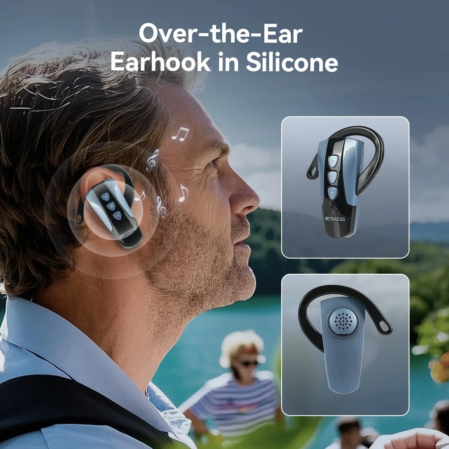 Retekess TT106S Bezprzewodowy System Tour Guide, Słuchawki Tour Guide, Sterowanie Jednym Dotknięciem, 2.4G,Port ładowania USB, dla Grup Turystycznych, Sesje Szkoleniowe (1 Nadajnik, 15 Odbiorników)