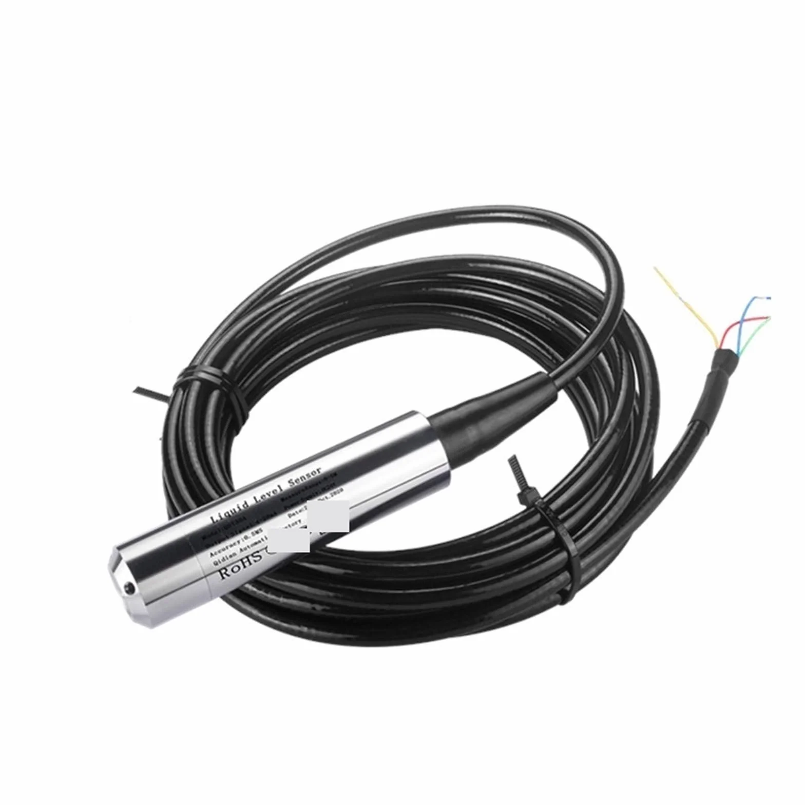 4-20mA 0-5V 0-10V Zatapialny czujnik poziomu wody, 5m 10m 15m Woda Hydrostatyczny czujnik poziomu oleju Sonda pomiaru wody w zbiorniku (Color : 2M Range 5M Cable, Size : 0-10V Output)