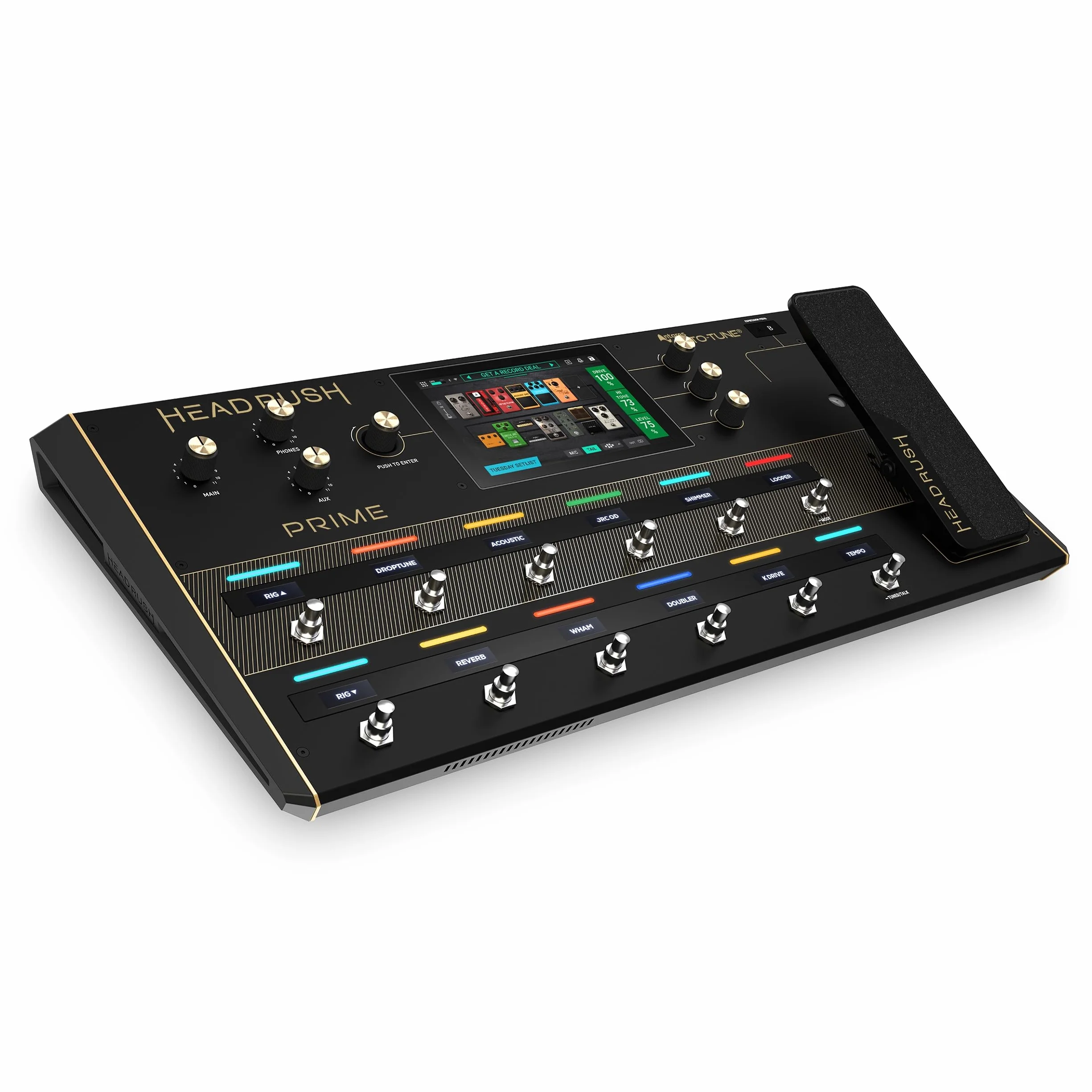 HeadRush Prime – Multiefekt do gitary i wokali z procesorem modelującym, Amp Clonerem, Antares Auto-Tune, WiFi, ekranem dotykowym, Looperem, Bluetooth