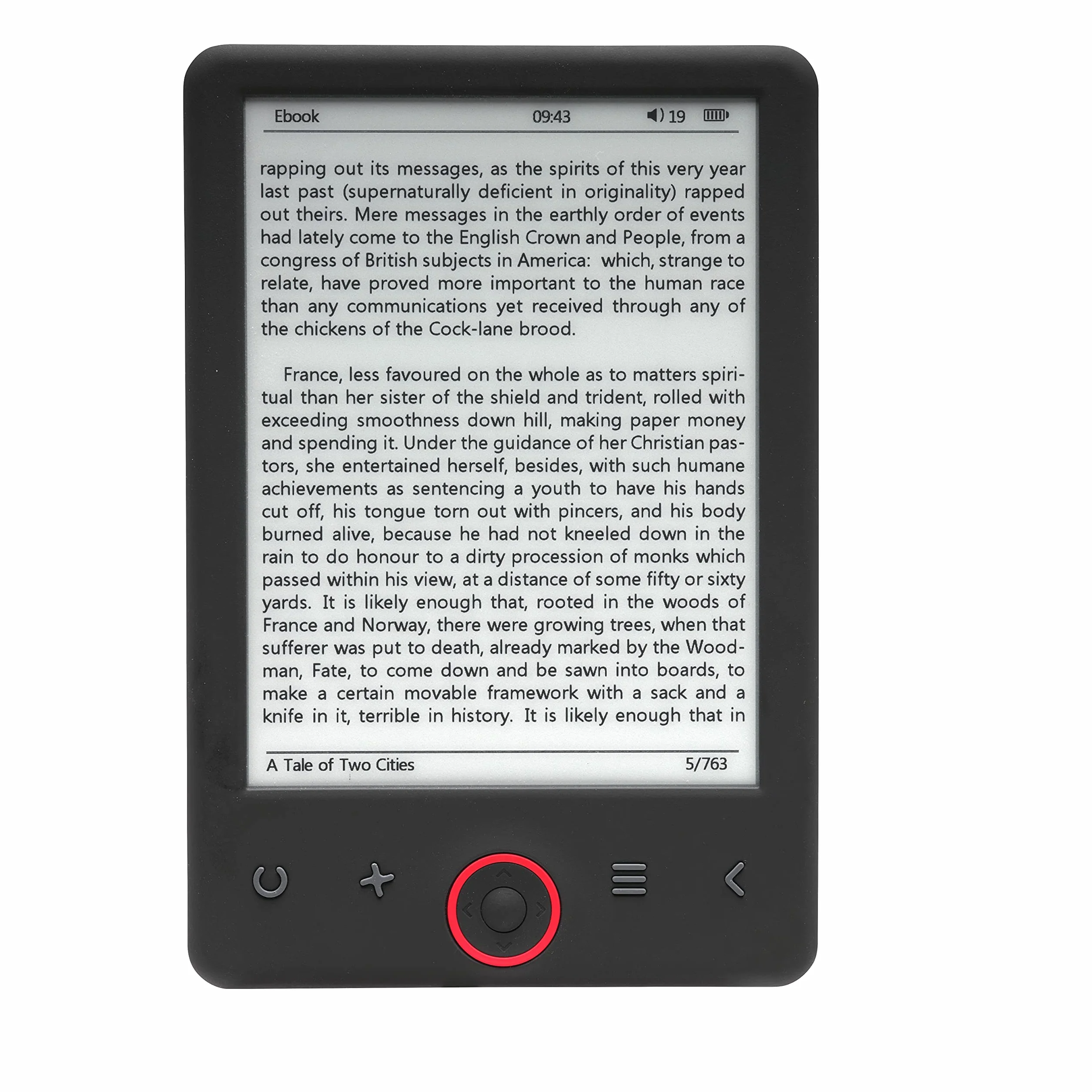 Denver E-book 6 EBO-635L Pearl PODŚWIETLENIE 4GB, Czarny