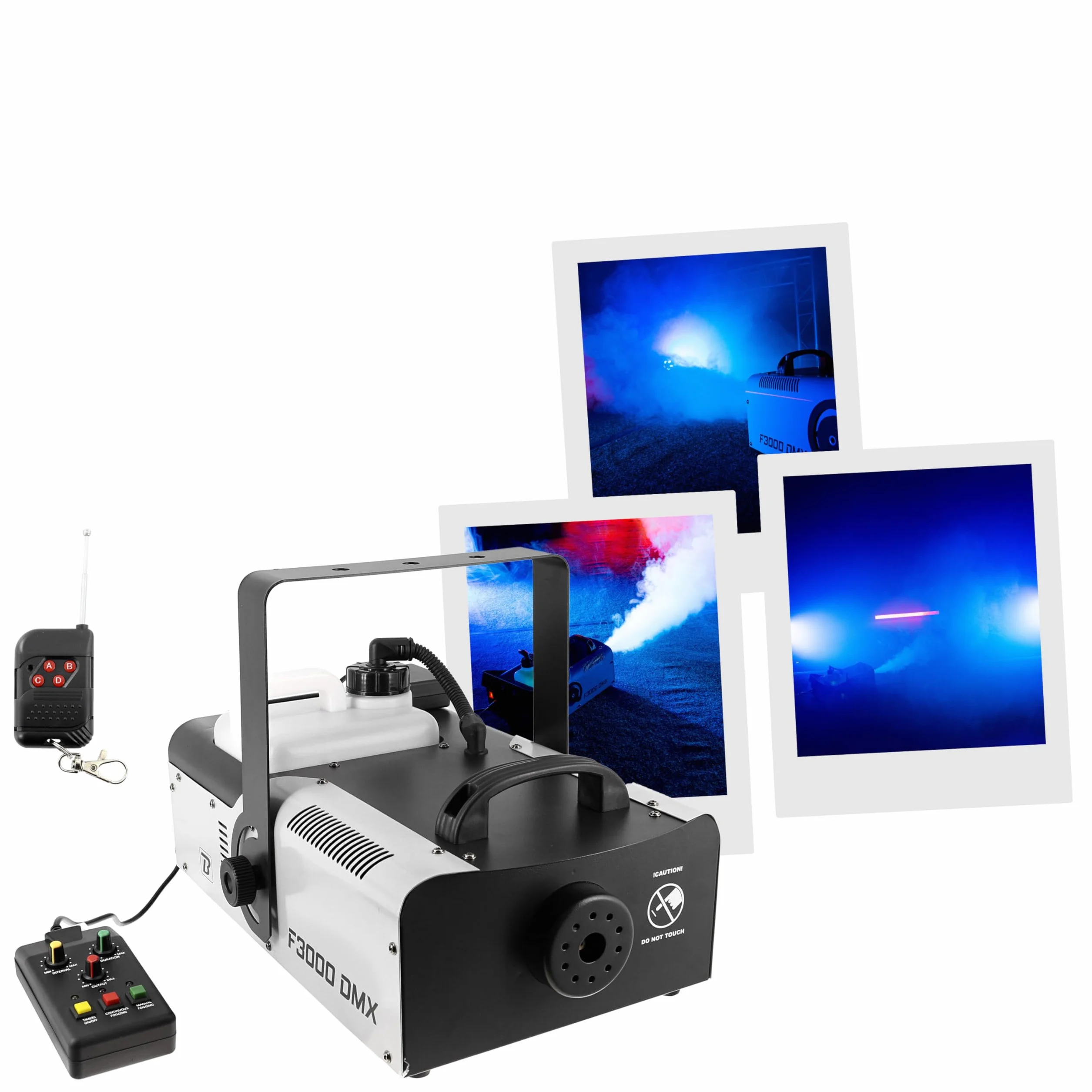 BoomToneDJ F3000 DMX maszyna dymowa z 2 pilotami