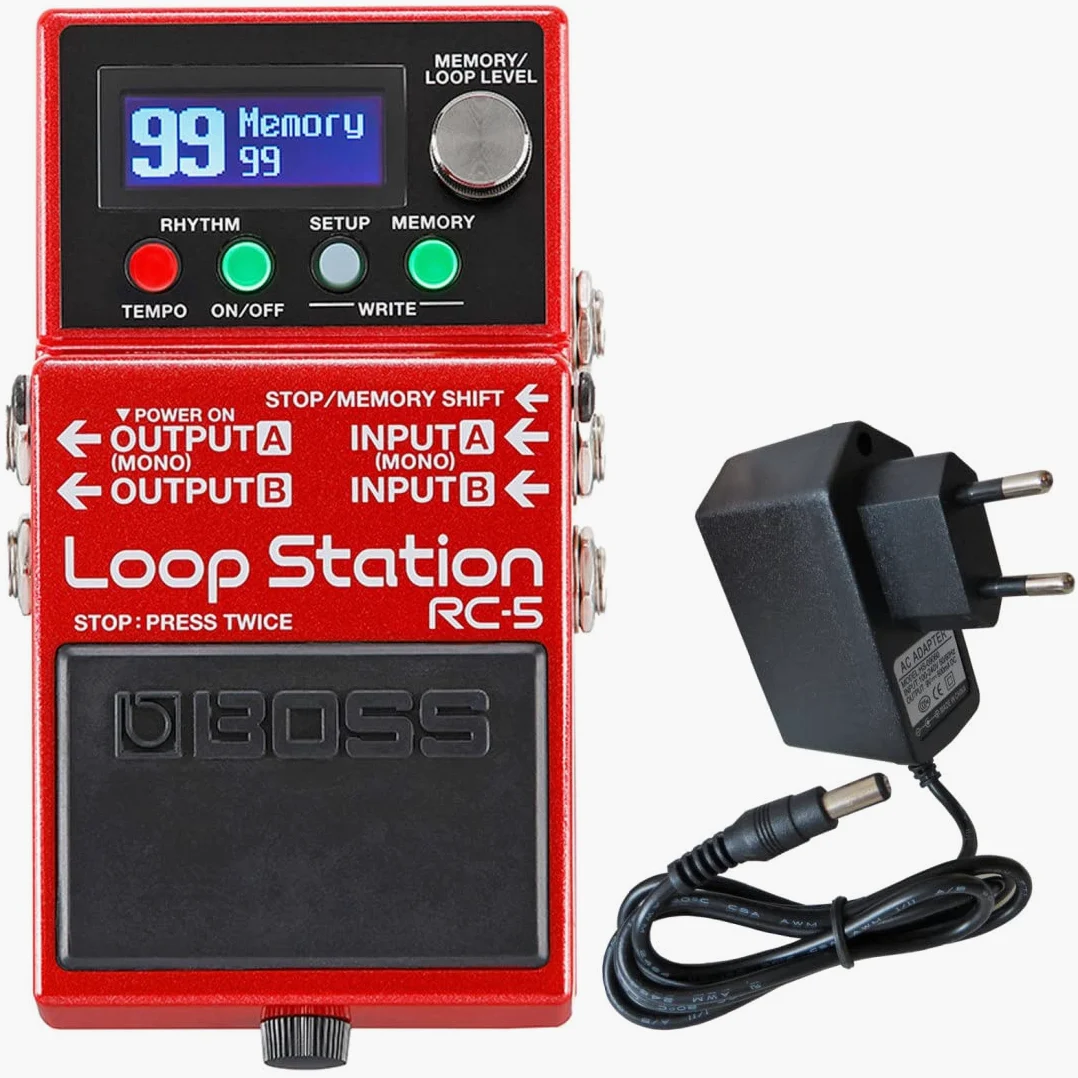 Boss RC-5 Loop Station urządzenie do efektów + keepdrum 9 V zasilacz sieciowy