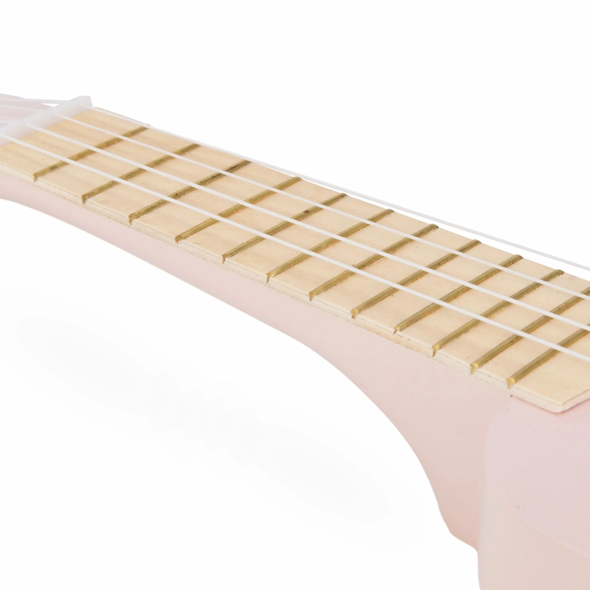 Mamabrum, Drewniana gitara dla dzieci, Ukulele dla niemowląt, Instrumenty muzyczne do zabawy, Uczy prostych akordów, Stymuluje słuch, Imituje prawdziwy instrument, Odgrywanie ról - gitarzysta, Różowy