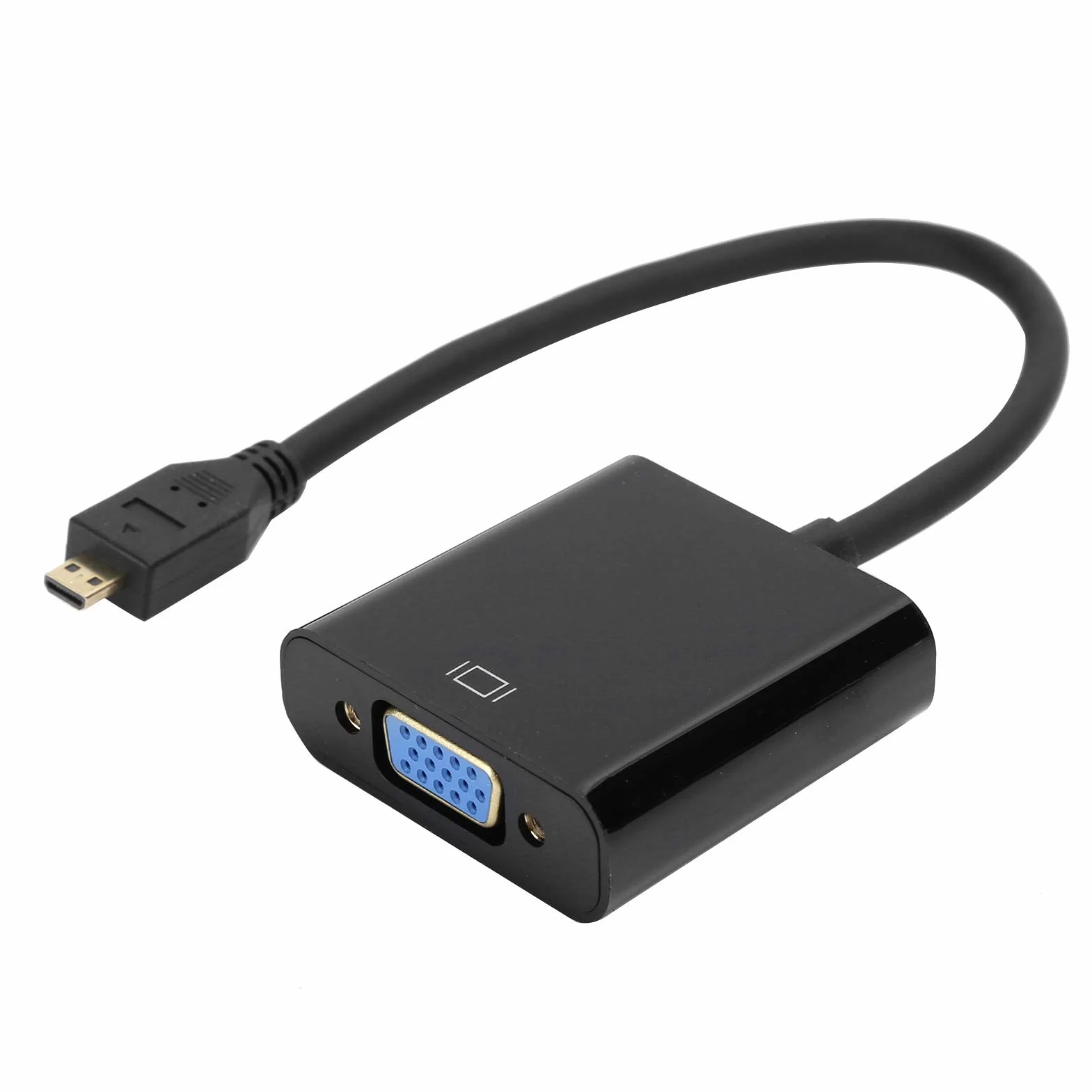 Tbest Adapter Mi na VGA, Raserry Pi Mini na VGA, adapter konwertera wideo Micro HDMI na VGA 1080P do Raserry Pi 4B z funkcją zasilaniaMicro HDMI na VGA