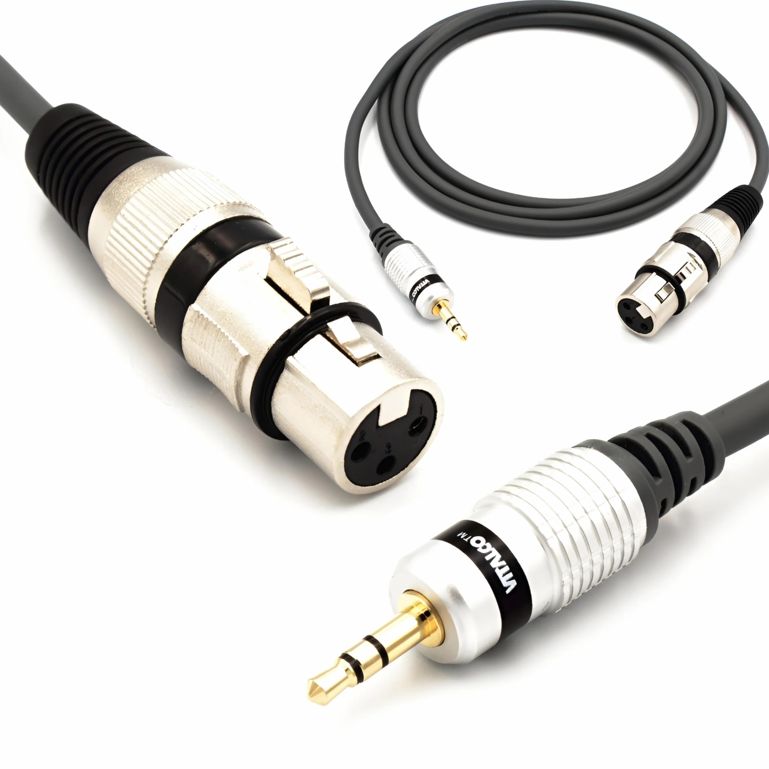 Kabel Mikrofonowy Jack 3,5 Stereo na Gniazdo XLR 3m Przewód Wtyk Aux 3 Pin Żeński XLR/Jack