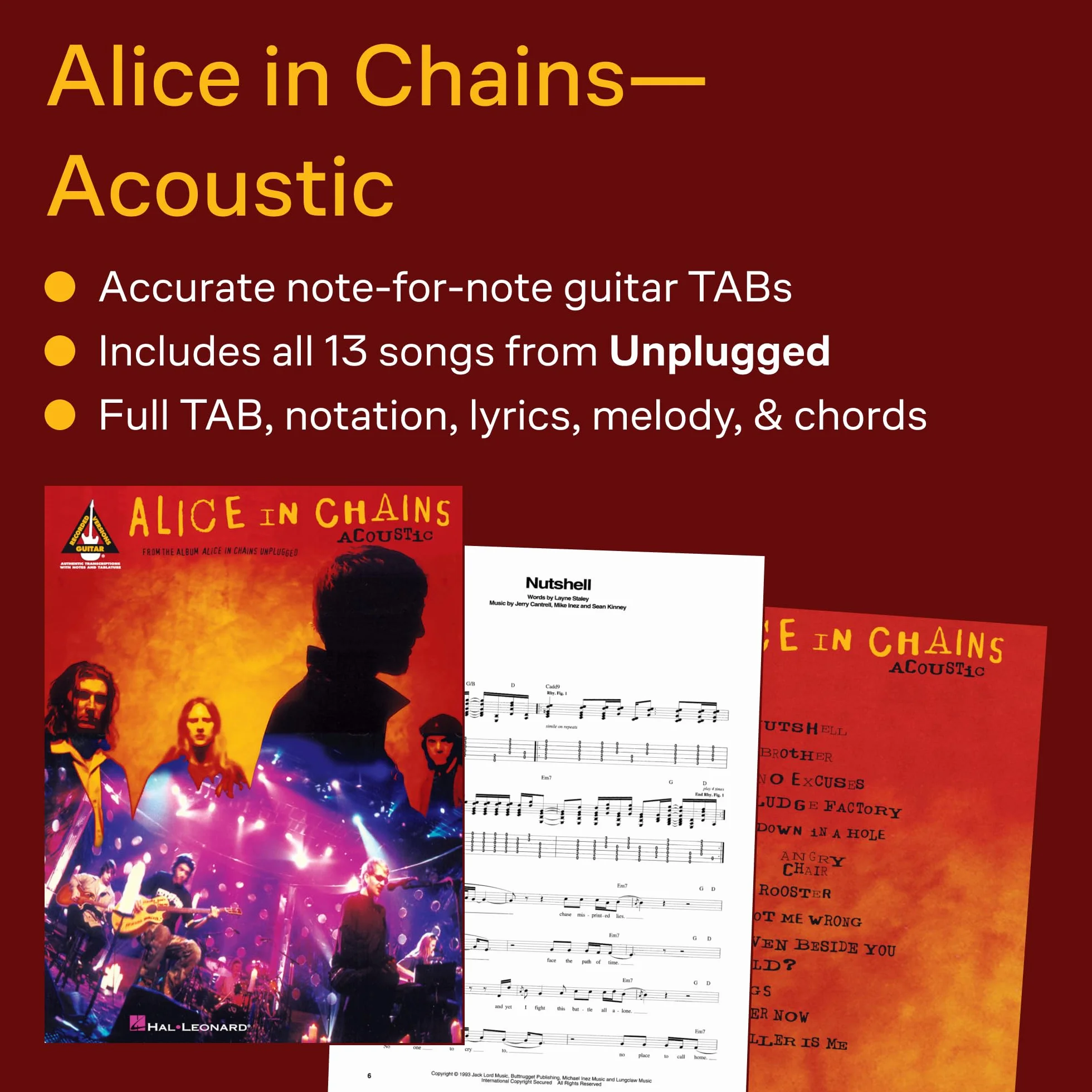 Alice in chains guitare: Acoustic Guitar Recorded Versions