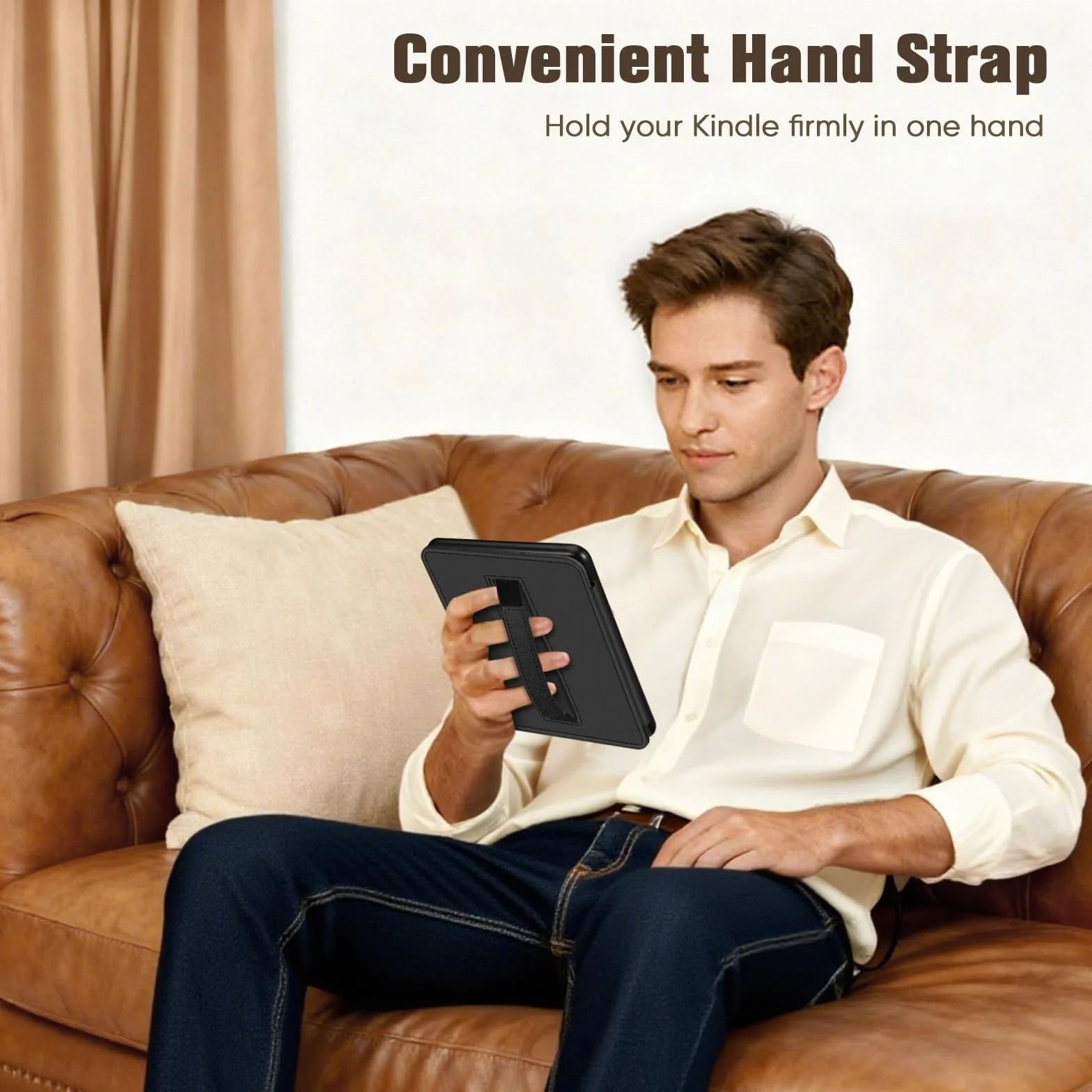 Fintie Etui z paskiem na rękę do Kindle Paperwhite (12. generacji) i Kindle Colorsoft/Paperwhite Signature Edition 2025/2024, lekkie etui z funkcją Auto Sleep/Wake, czarne
