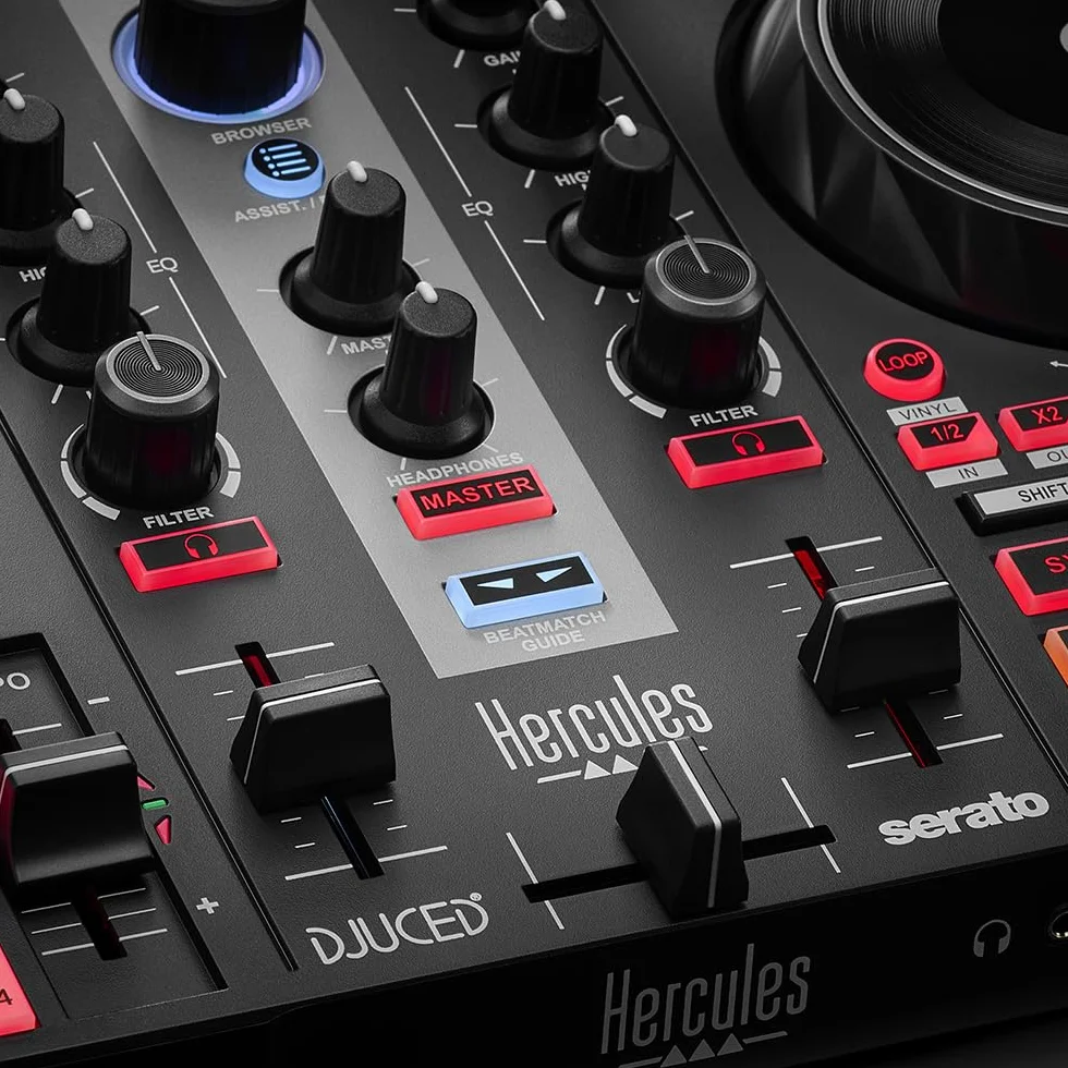 Hercules DJControl Inpulse 200 MK2 – idealny kontroler DJ do nauki miksowania – oprogramowanie i samouczki w zestawie.