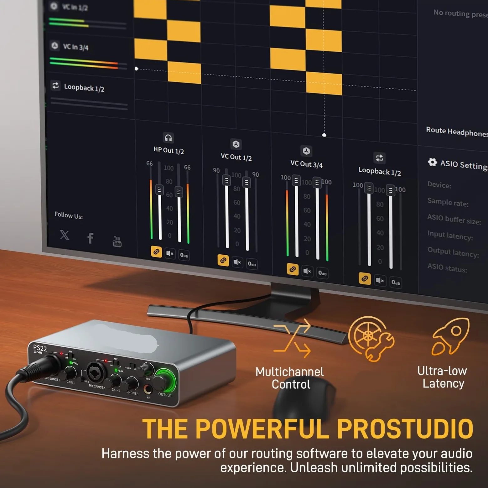 Interfejs audio dla komputera PC, przedwzmacniacz Pro 60 dB, 24 bity 192 kHz, podwójny interfejs USB,Uniwersalna Kompatybilność