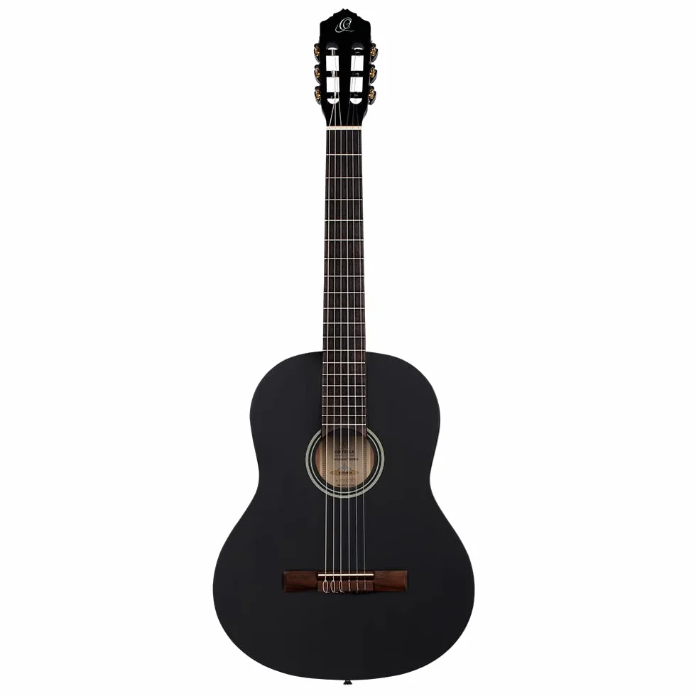 Ortega Guitars Gitara Klasyczna Czarna Rozmiar 4/4 - Seria Student - katalpa/świerk (RST5MBK)