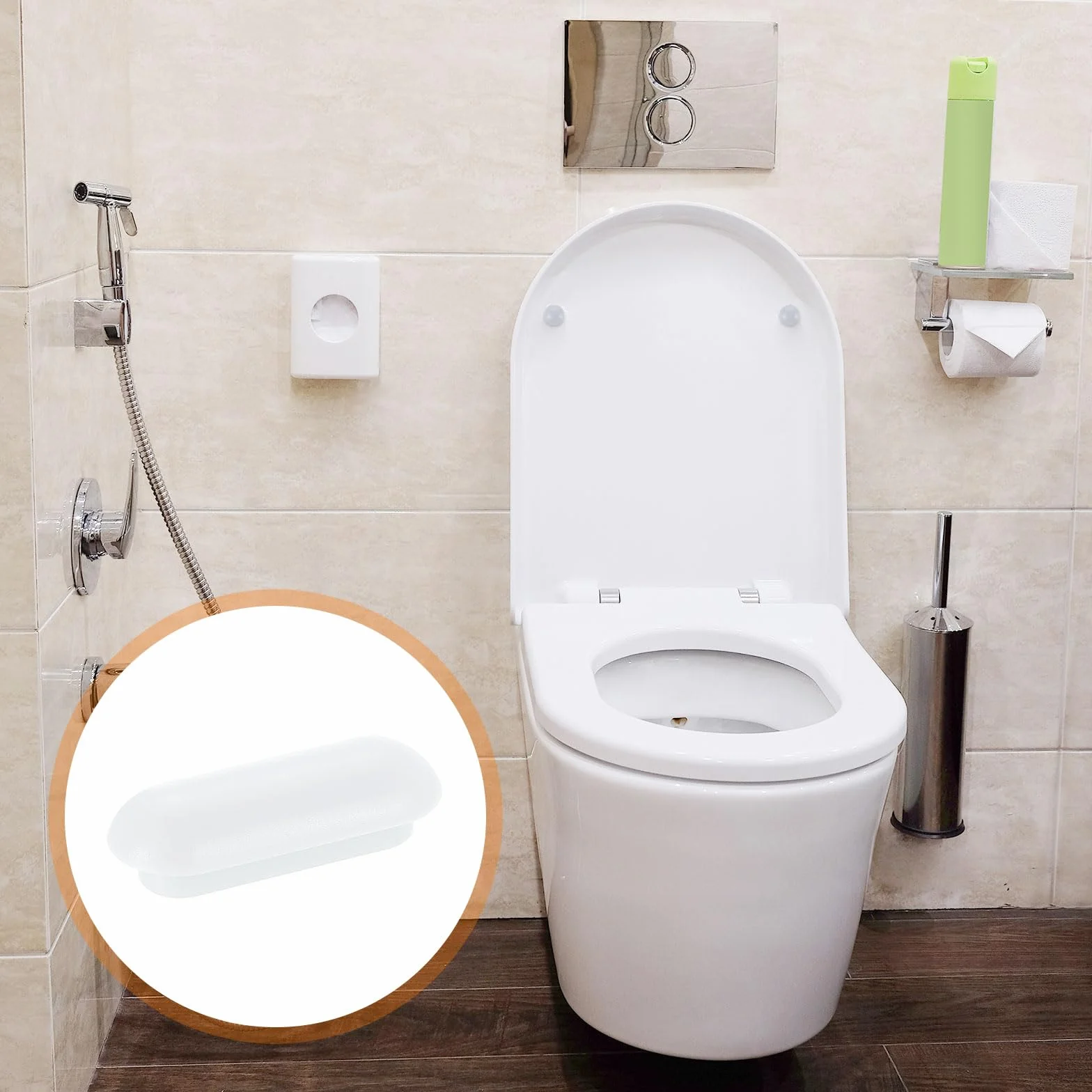 QUARKZMAN 4 sztuki antypoślizgowych odbojników deski sedesowej z tworzywa sztucznego, uniwersalne gumowe odbojniki do domu, hotelu, białe