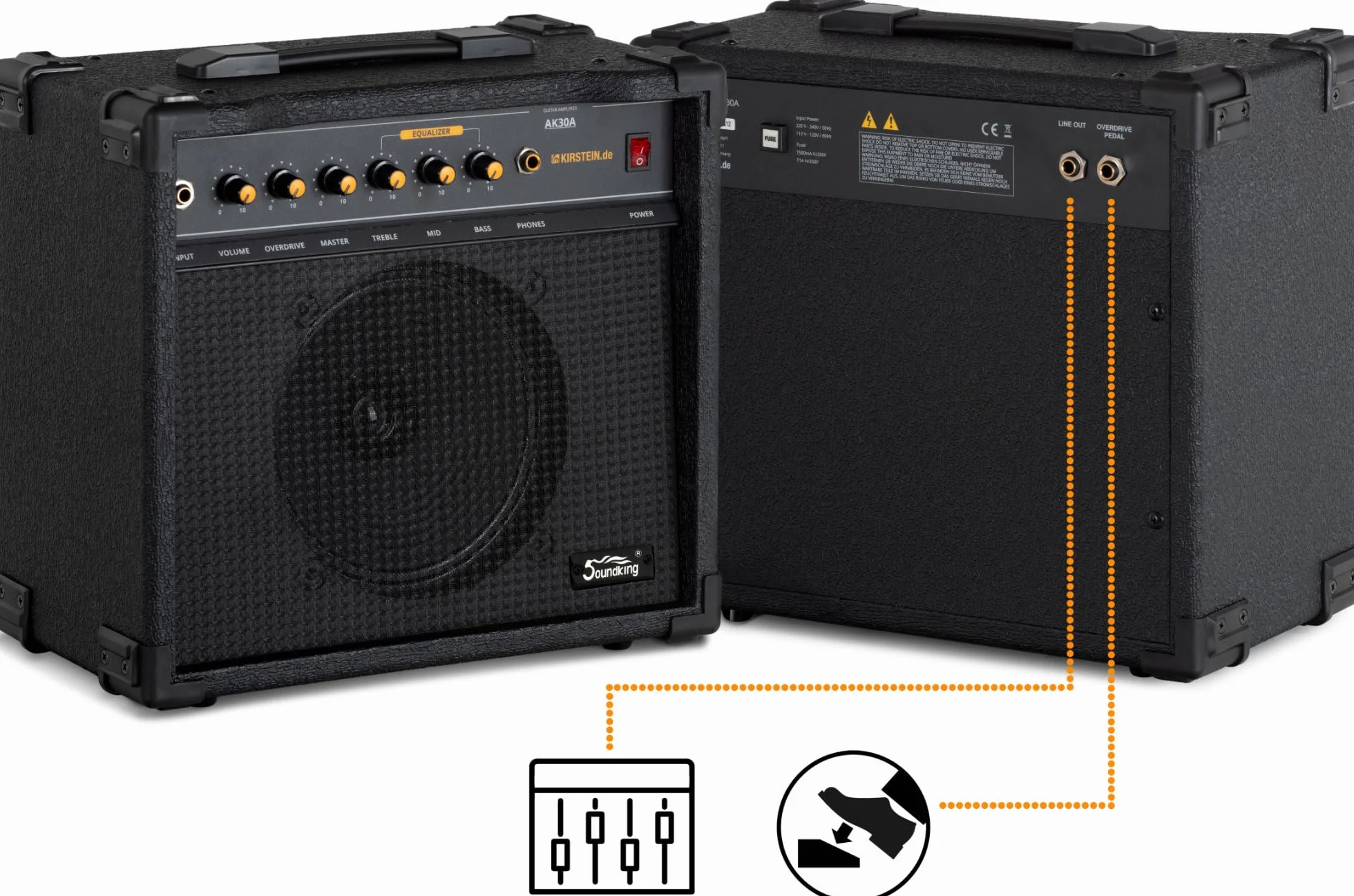 Rocktile Pro ST60-BK gitara elektryczna All Black AK20A zestaw – korpus mahoniowy, humbucker i przetwornik Single-Coil, w zestawie wzmacniacz kombi i kabel – idealny zestaw do gitary elektrycznej dla