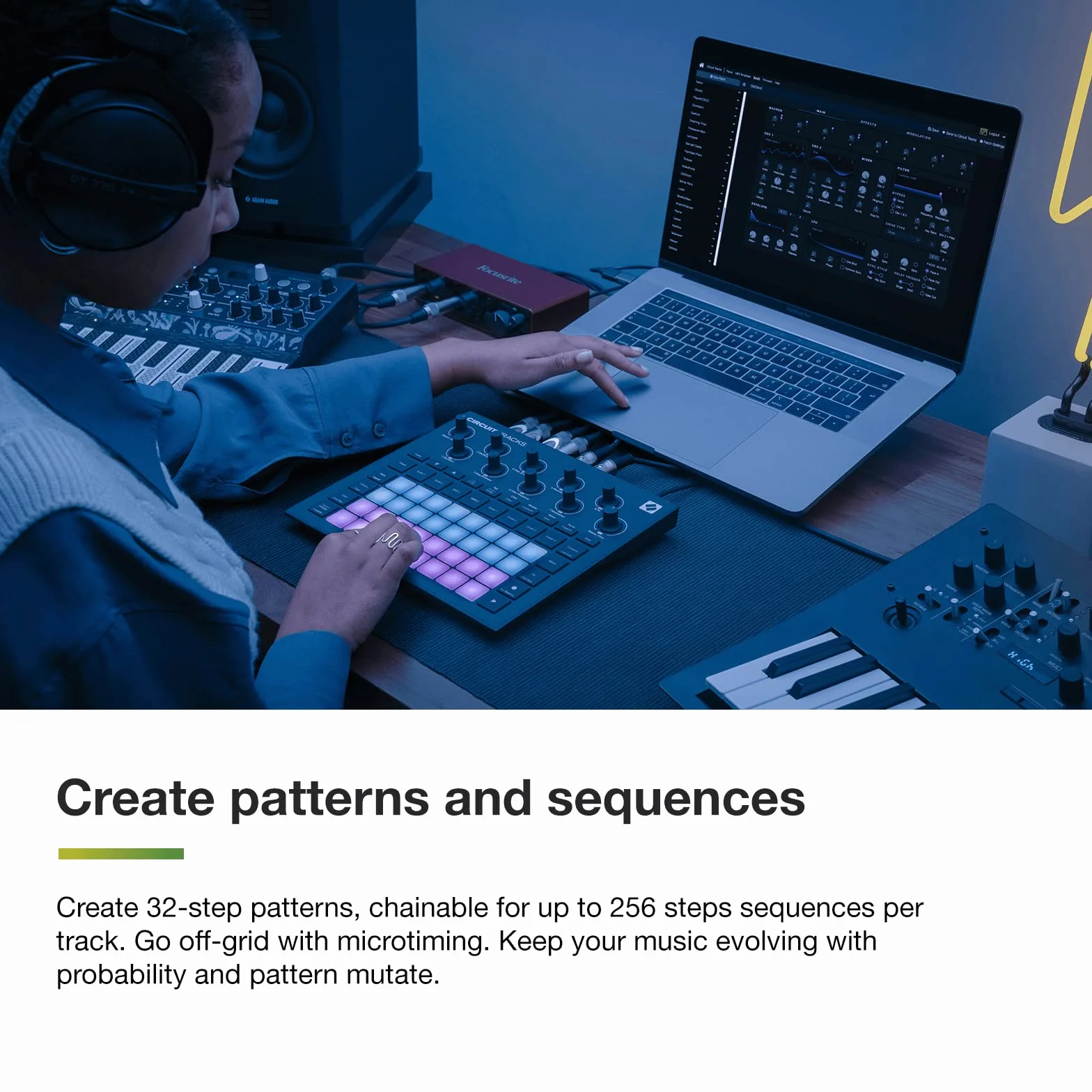 Novation Circuit Tracks Sekwencer Groovebox do tworzenia muzyki elektronicznej