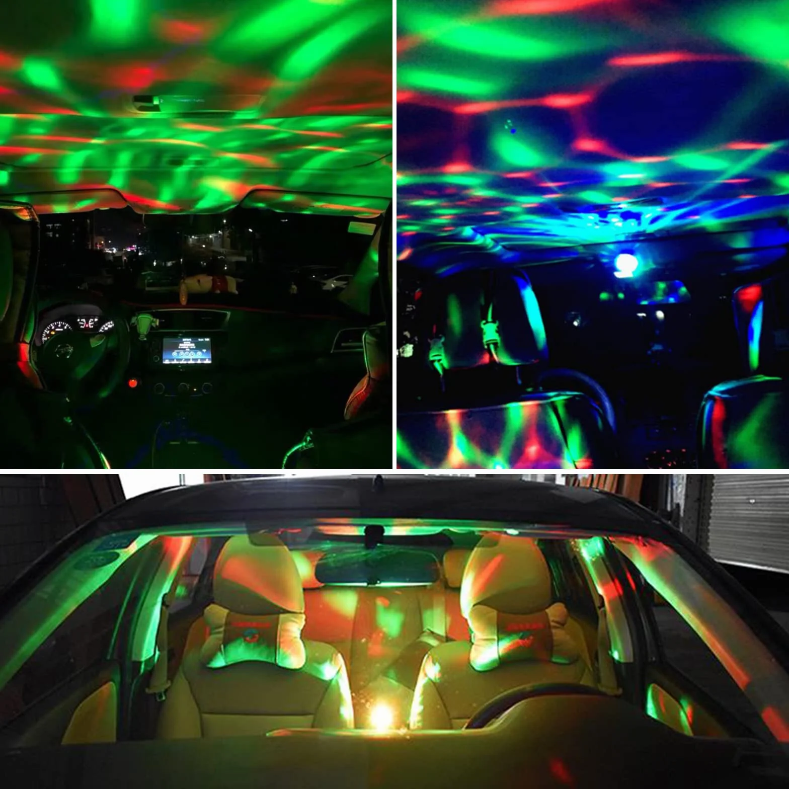 URAQT Disco Lights, Mini Aktywowane Dźwiękiem Oświetlenie Imprezow, 3W RGB Zmiana Kolorów, Przenośne Ladowanie Oświetlenie Sceniczne LED do Spotkań Rodzinnych, Przyjęcia Urodzinowego, Karaoke(1 Szt)