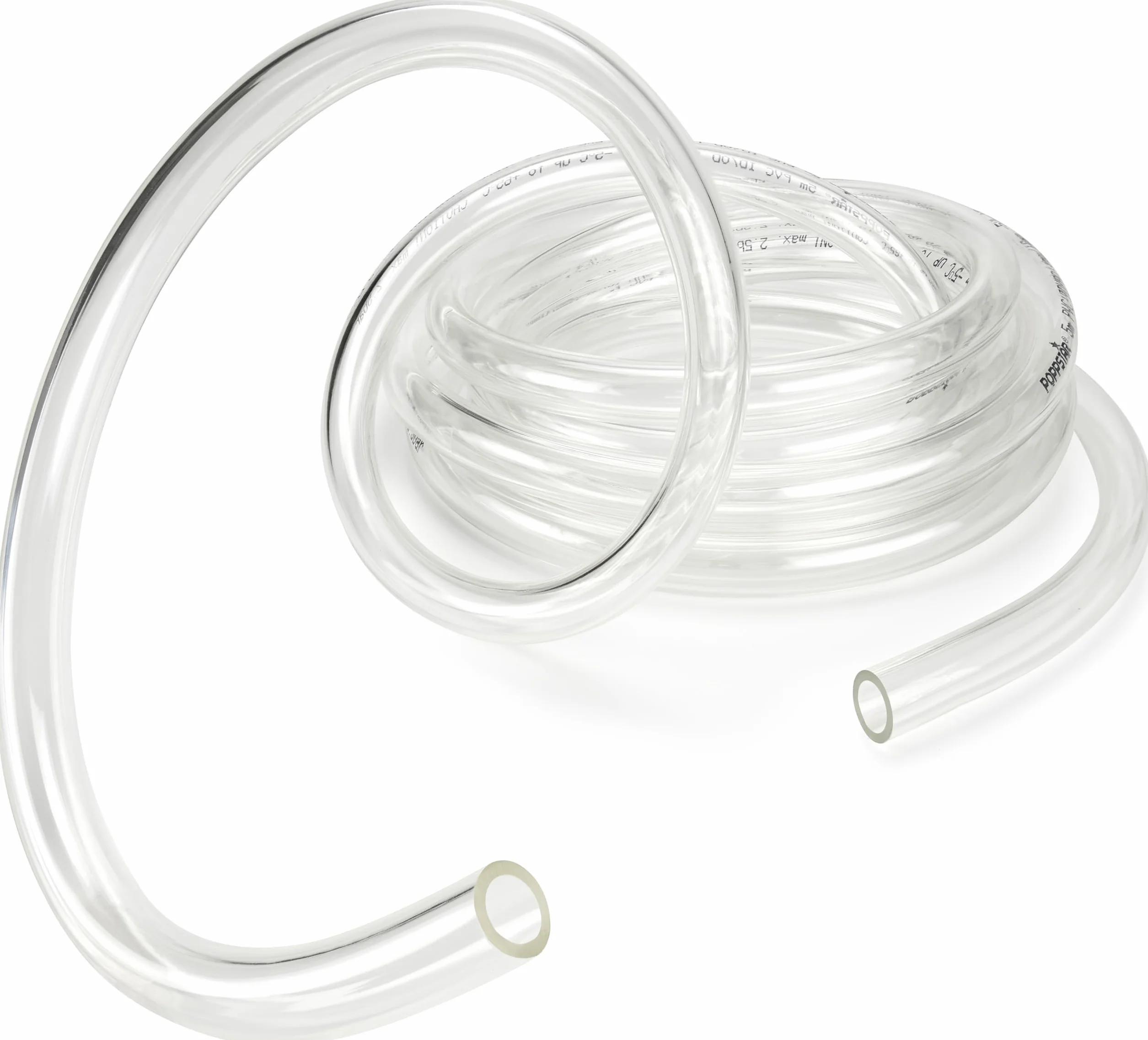 Poppstar szlauch PVC 5 m przezroczysty (5/8mm, -5 do 65 °C, maks. 2 bary) do żywności i wody