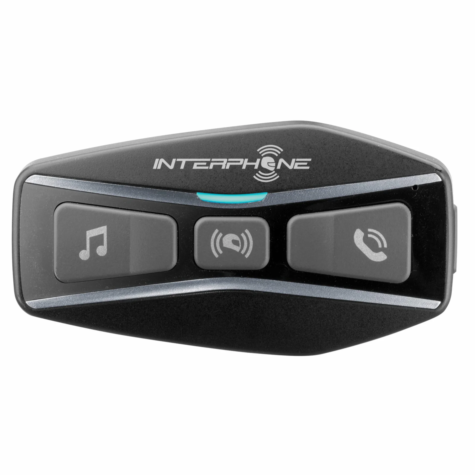 Interphone Cellularline UCOM4 | POJEDYNCZY | Domofon z kaskiem motocyklowym Bluetooth 5.0, użytkowanie grupowe 4, odległość 1 km, autonomia do 15 godzin, MP3, GPS, wodoodporny IP67, uniwersalny.