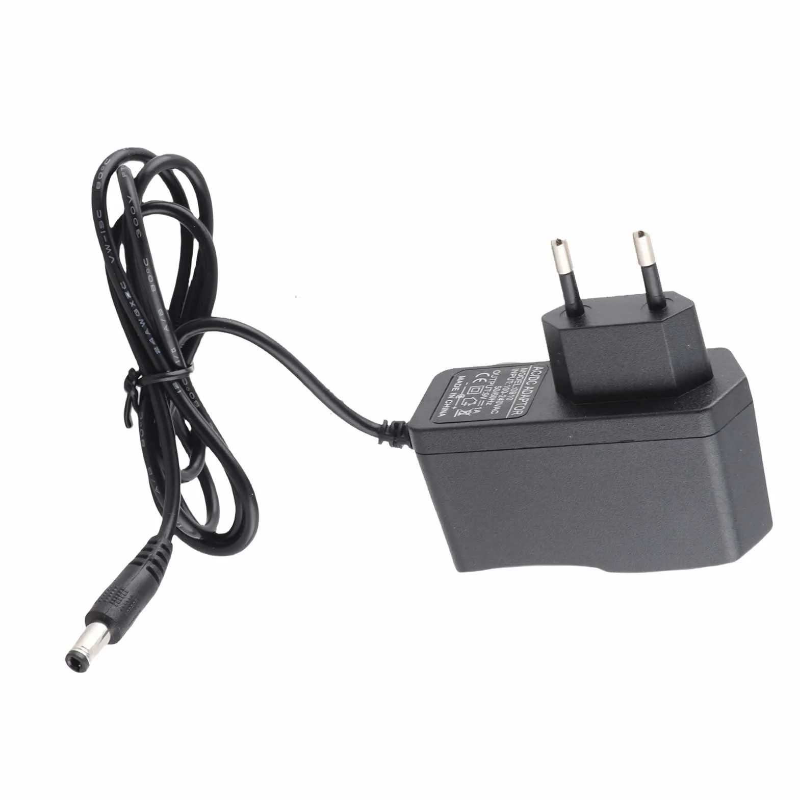 Zasilacz 9V, zasilacz AC/DC do efektora gitary elektrycznej, uniwersalny zasilacz do pojedynczego efektora gitary elektrycznej 100-240V (wtyczka EU)