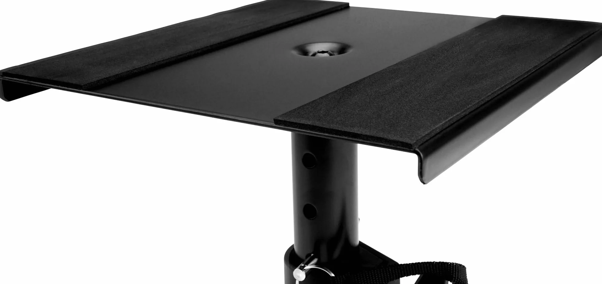 Pronomic SLS-15 monitory stołowe do monitorów studyjnych (2 stabilne stojaki głośnikowe do monitorów studyjnych, niski profil, regulacja wysokości od 18,5 cm do 27,5 cm, powierzchnia do przechowywania
