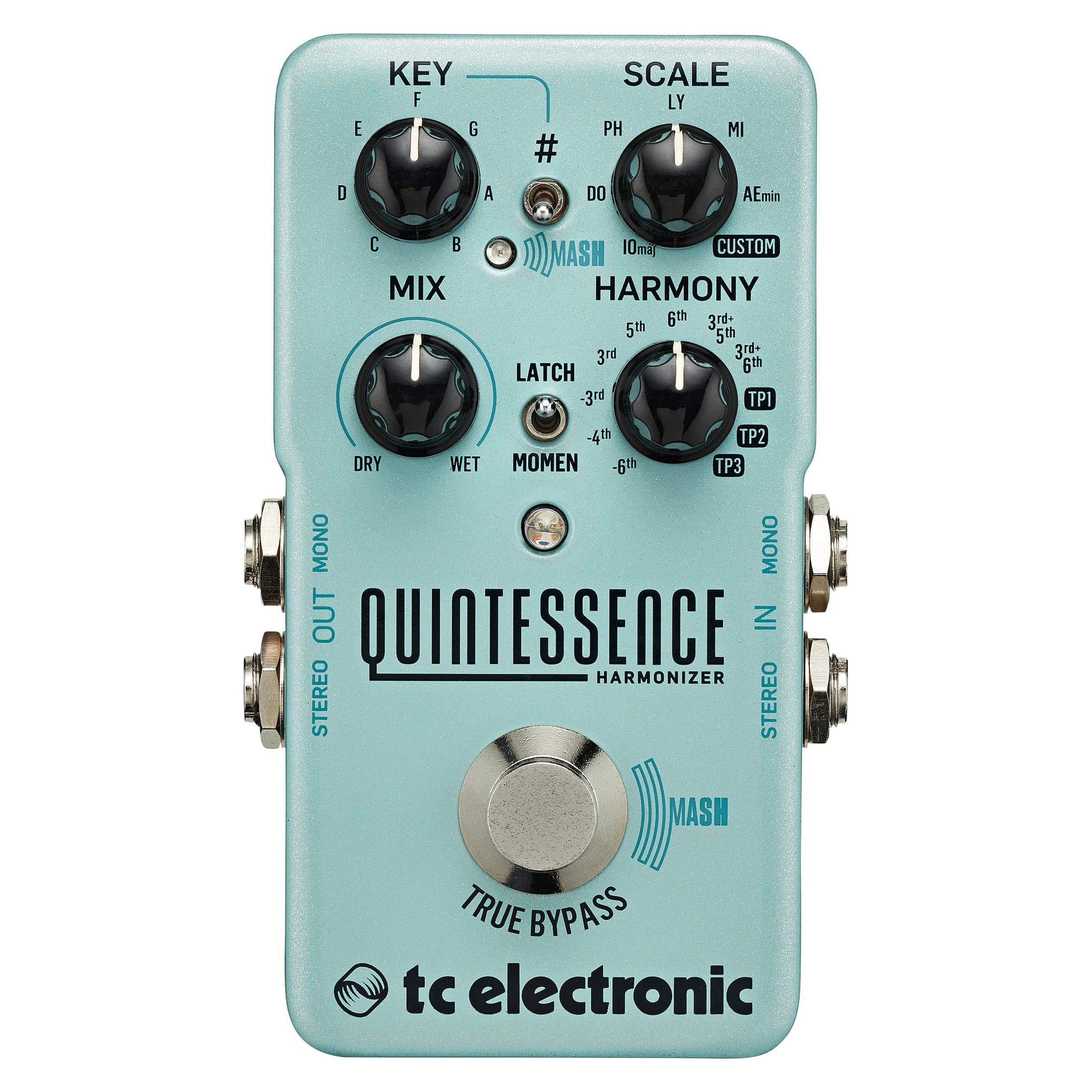 TC Electronic QUINTESSENCE HARMONY Wyjątkowy podwójny inteligentny harmonizator z przełomowym przełącznikiem nożnym MASH, kompatybilny z komputerami PC i Mac