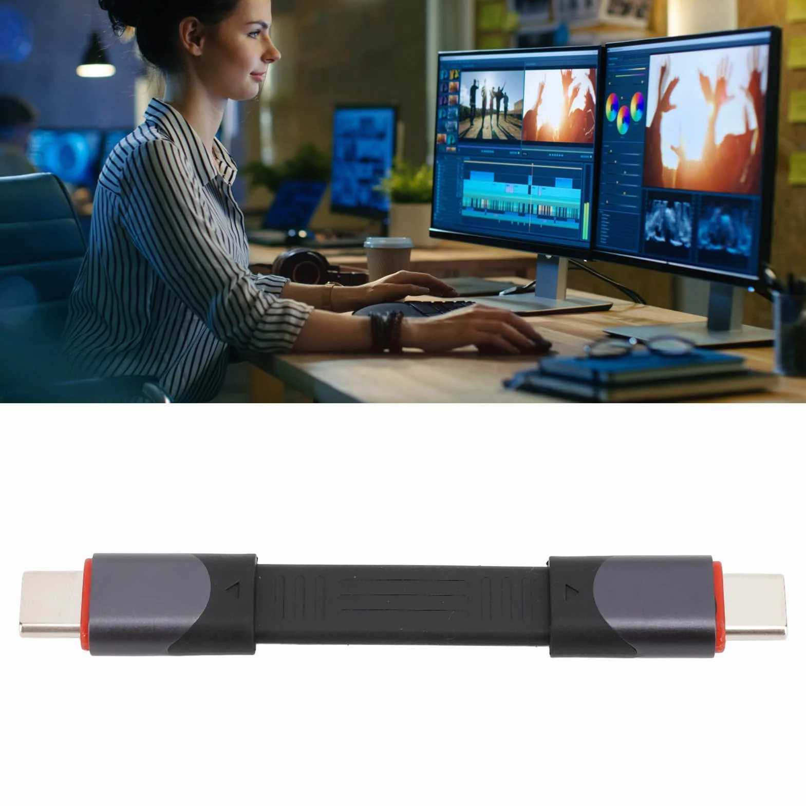 Kabel do Transmisji Danych USB 4.0, Przewód Męski na Męski Typu C do 4/3, Szybkie ładowanie PD60W, szybkość Transferu 40 Gb/s