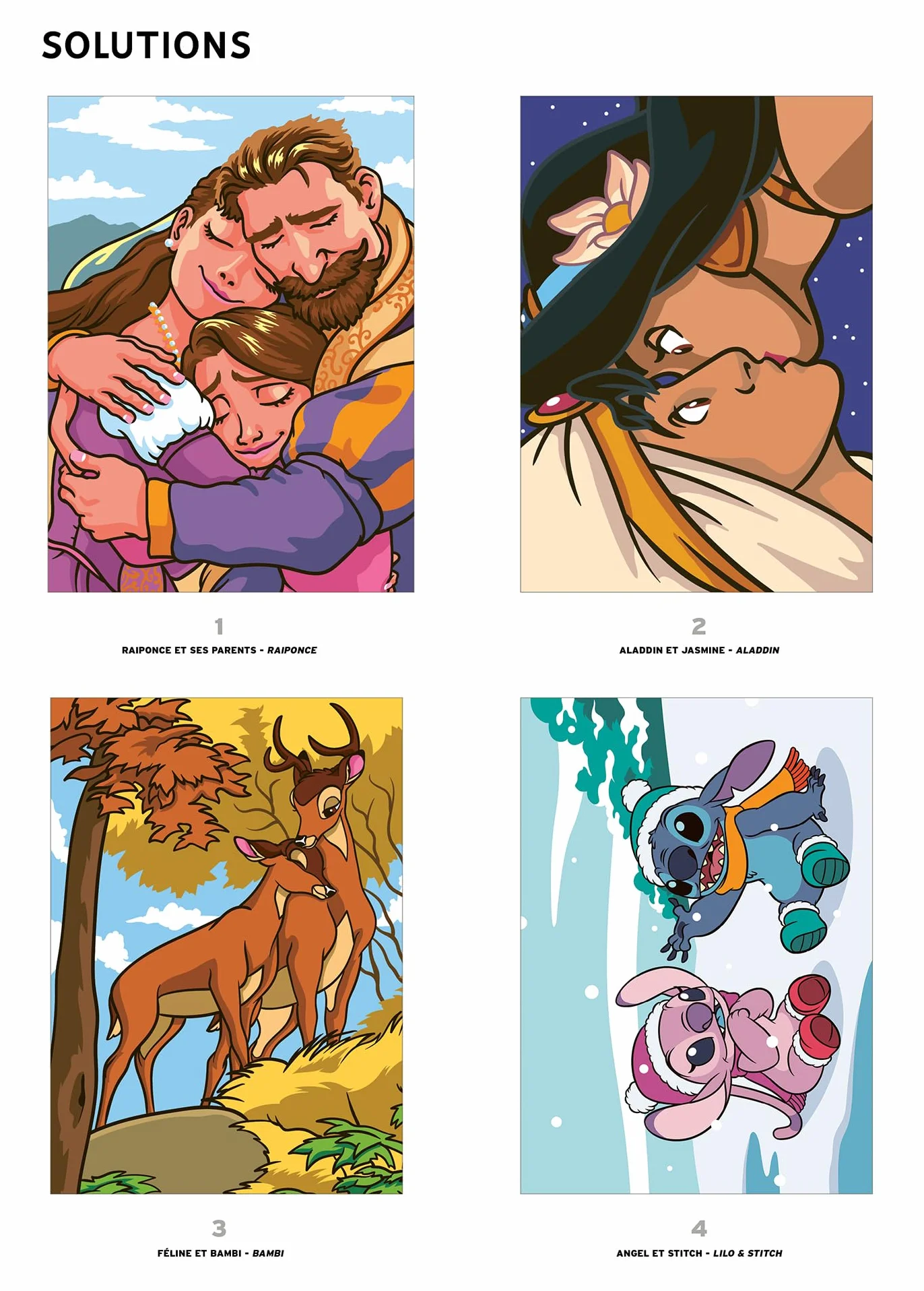 Coloriages Mystères Disney - Best of Love Stories: Colorie les chiffres et découvre l'image