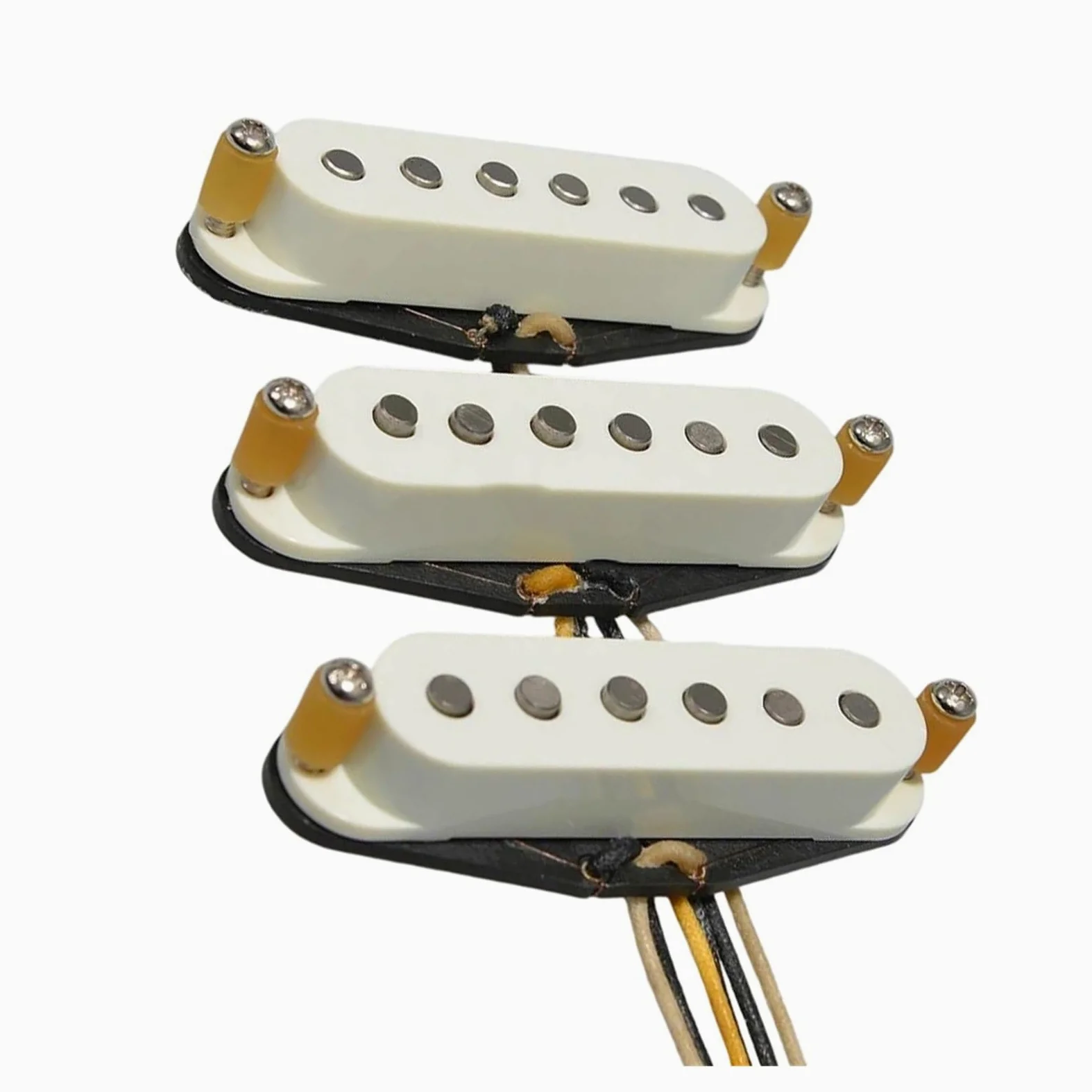Profesjonalne Przetworniki Do Gitar Akustycznych Przetworniki Do Gitary Akustycznej Nawijane Ręcznie Vintage Pojedyncze Żółte Lub Białe(White cover)
