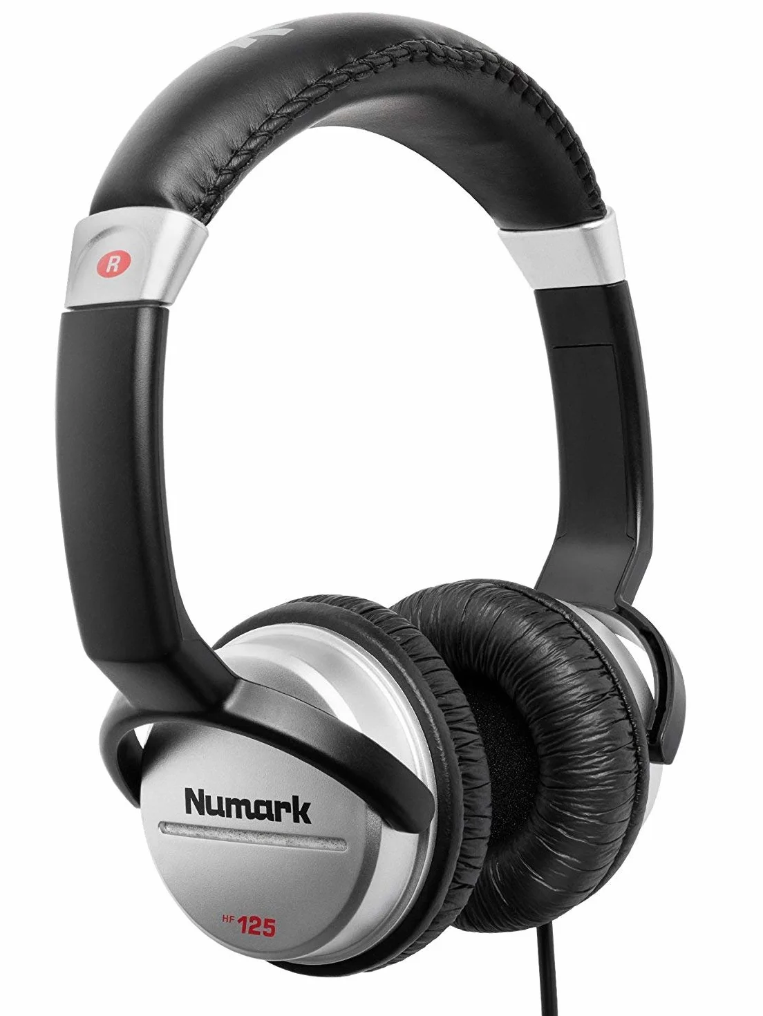 Numark HF125 Kompaktowe słuchawki DJ z 40 mm przetwornikami, kabel 6 ft